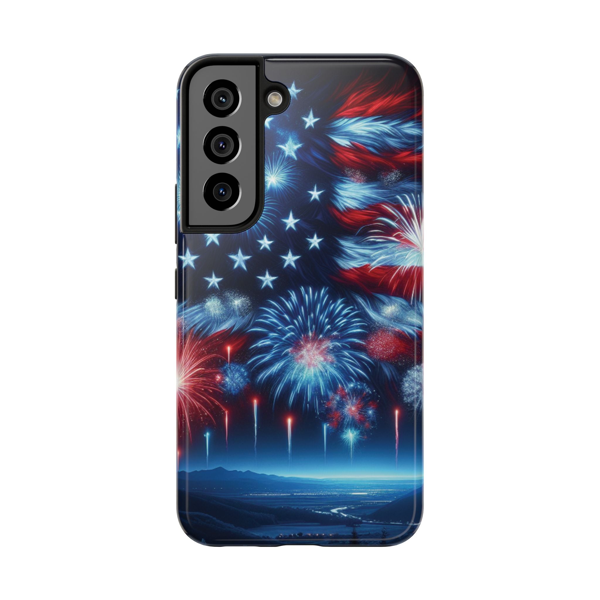 Patriotic Fireworks Phone Case, Independence Day, USA Pride, Tough Phone Cover, July 4th, Gift for Veterans
