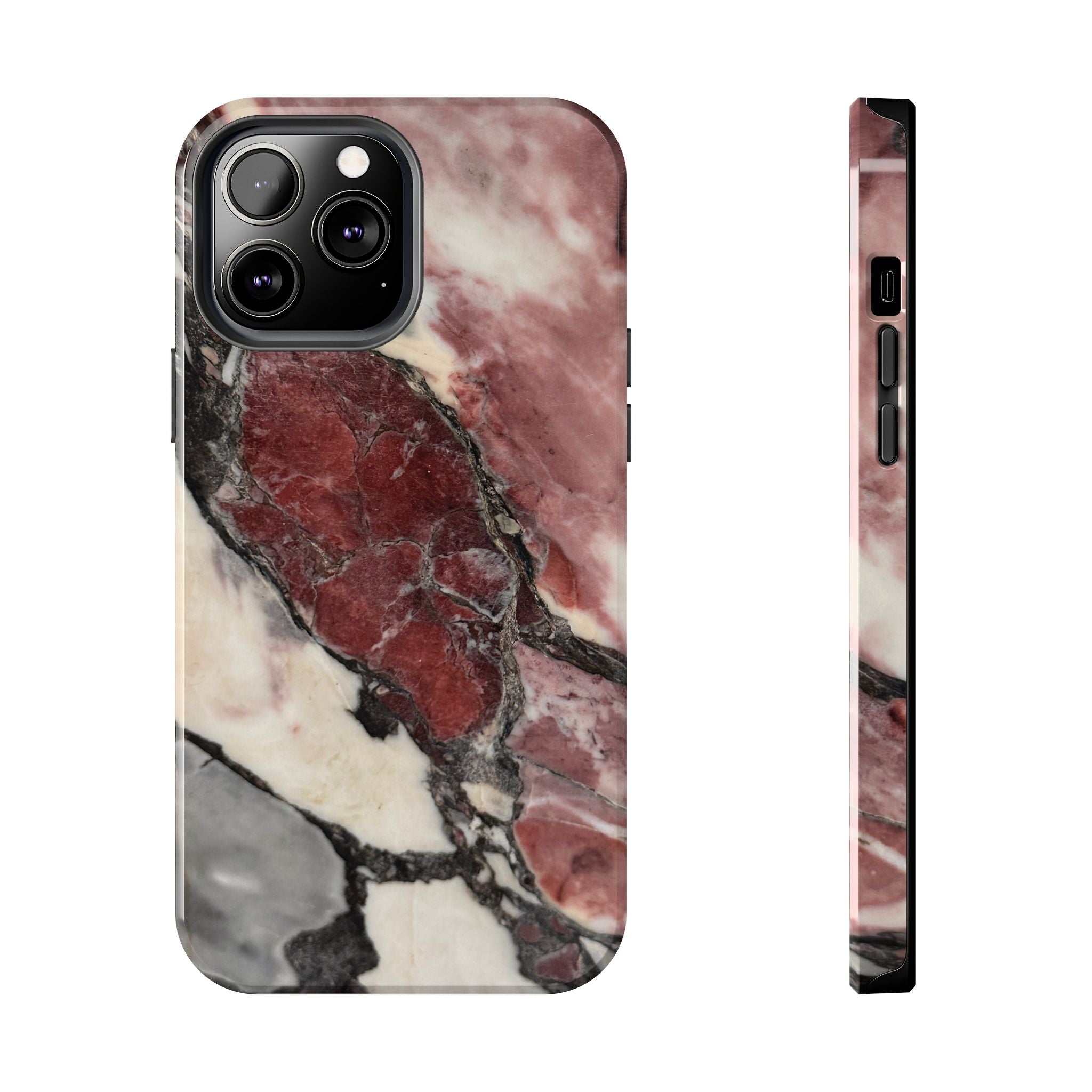 Red Marble Tough Phone Case — Protective Designer Phone Cover
