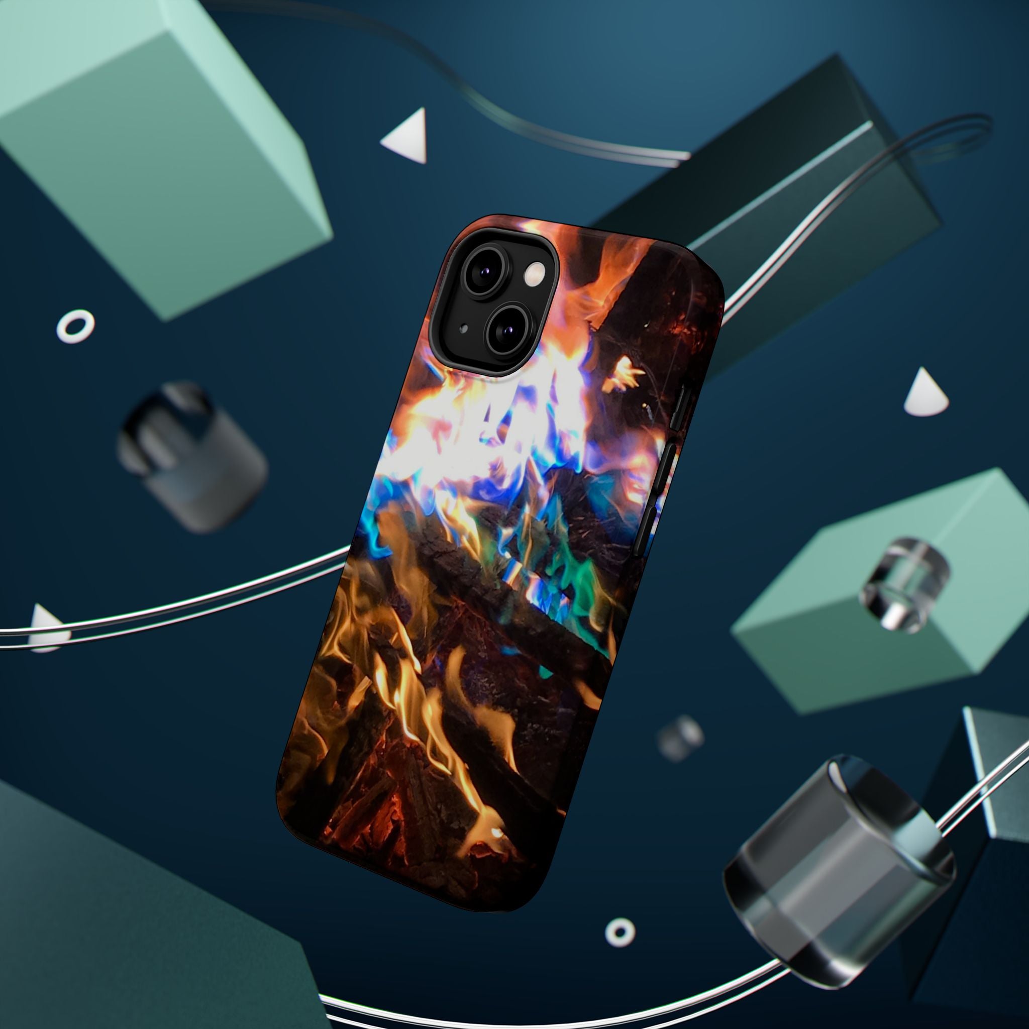 Aurora Flame Phone Case - Magnetic Impact-Resistant iPhone Cover