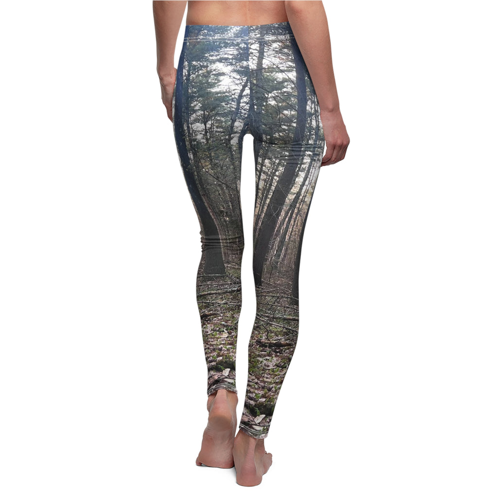 Forest Photo Print Leggings — Women’s Nature Scenic All-Over Print
