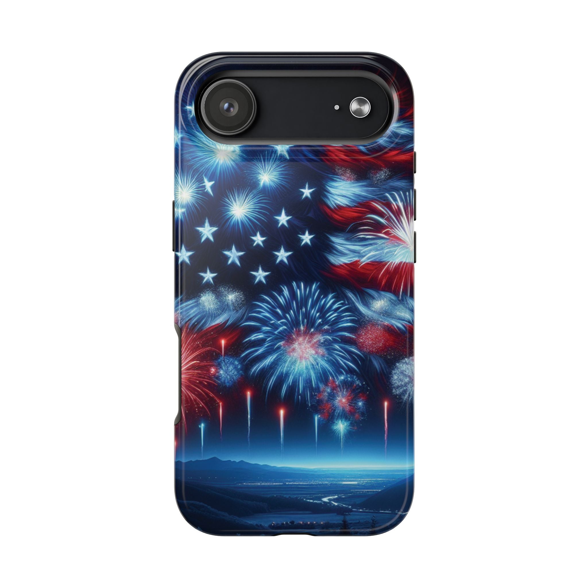 Patriotic Fireworks Phone Case, Independence Day, USA Pride, Tough Phone Cover, July 4th, Gift for Veterans