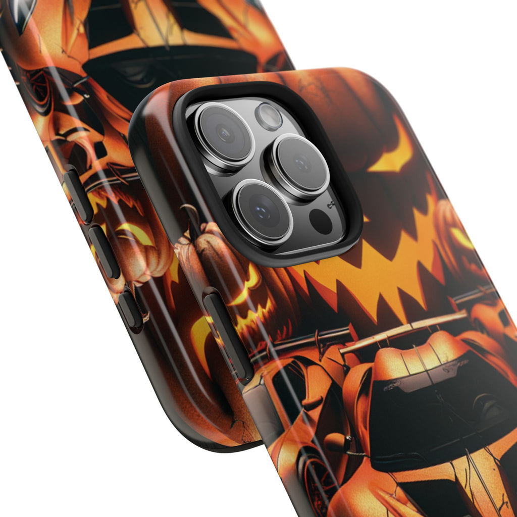 Halloween Supercar Tough Phone Case — Pumpkin Jack-O'-Lantern Design