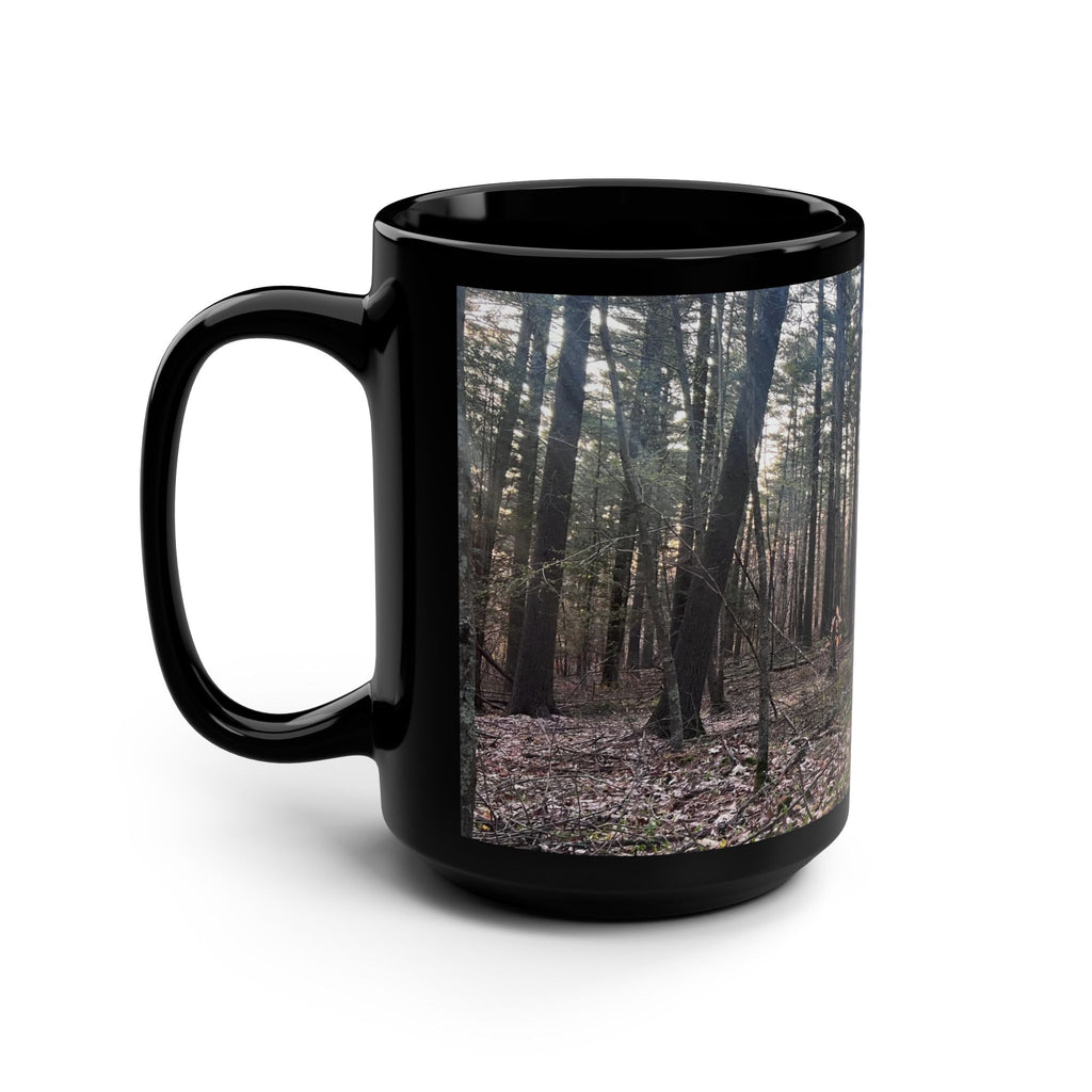 Peaceful - A Hunters Thoughts - Black Mug, 15oz
