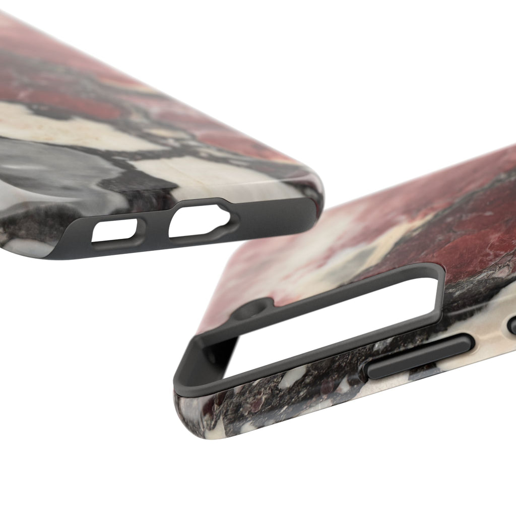Red Marble Tough Phone Case — Protective Designer Phone Cover