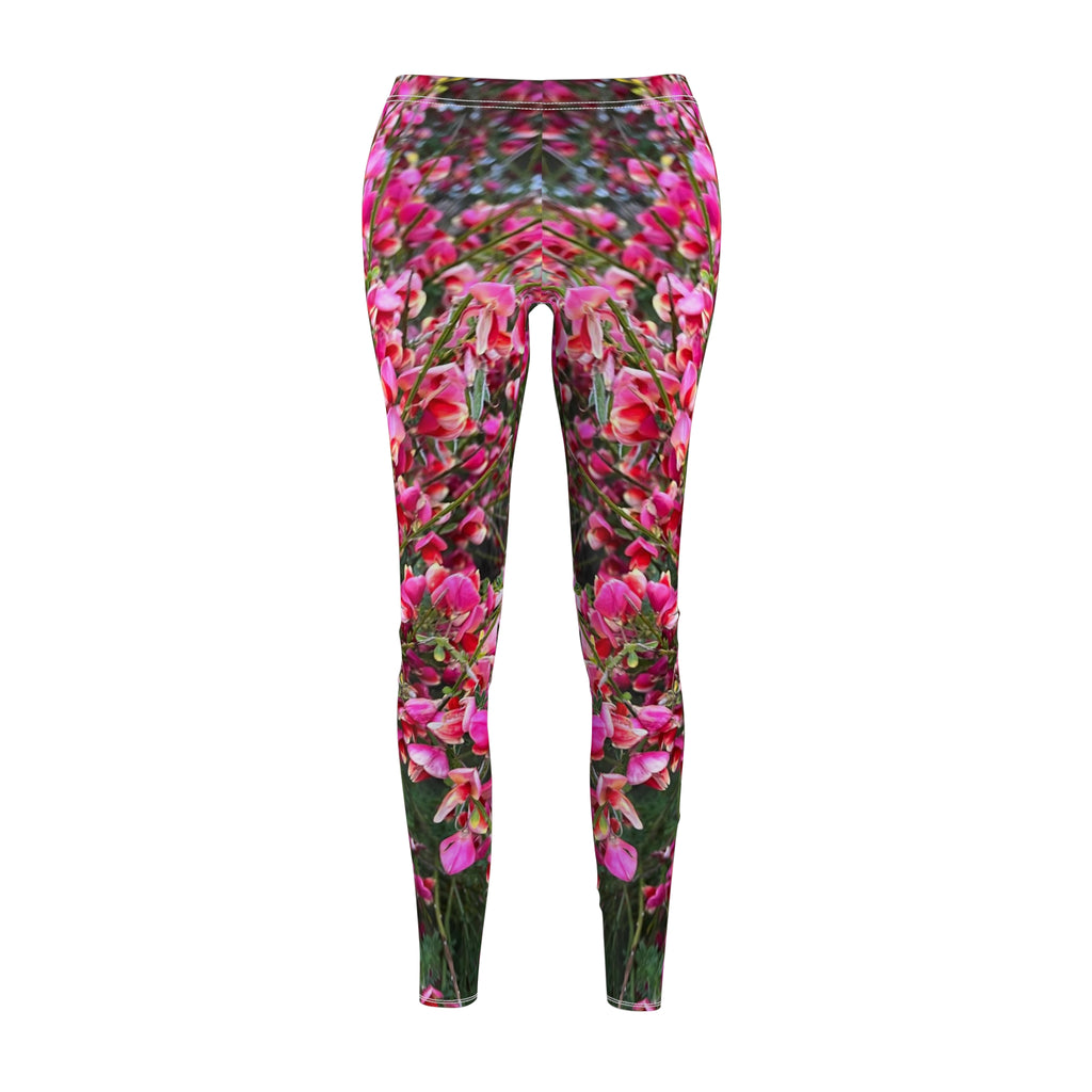 Floral Pink Blossom Leggings — Women's All-Over Print Casual Leggings