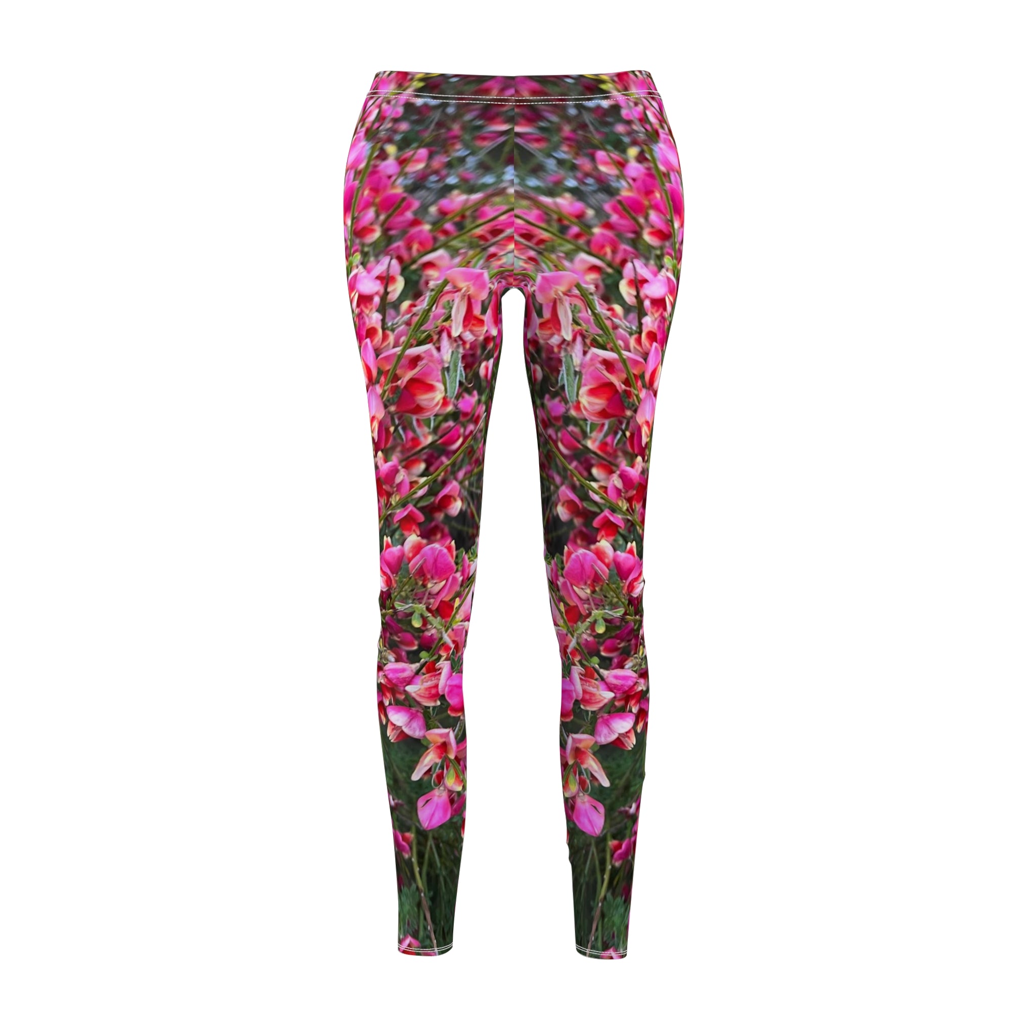 Floral Pink Blossom Leggings — Women's All-Over Print Casual Leggings