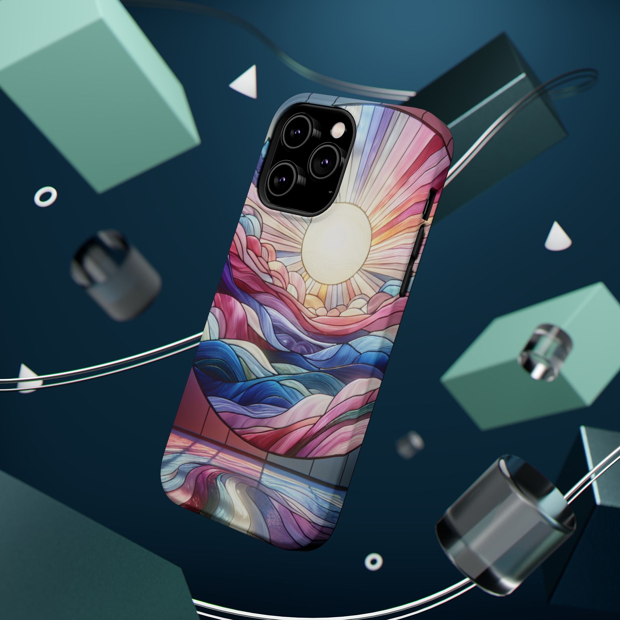 Magnet Tough Cases - Sunrise Stained Glass Design