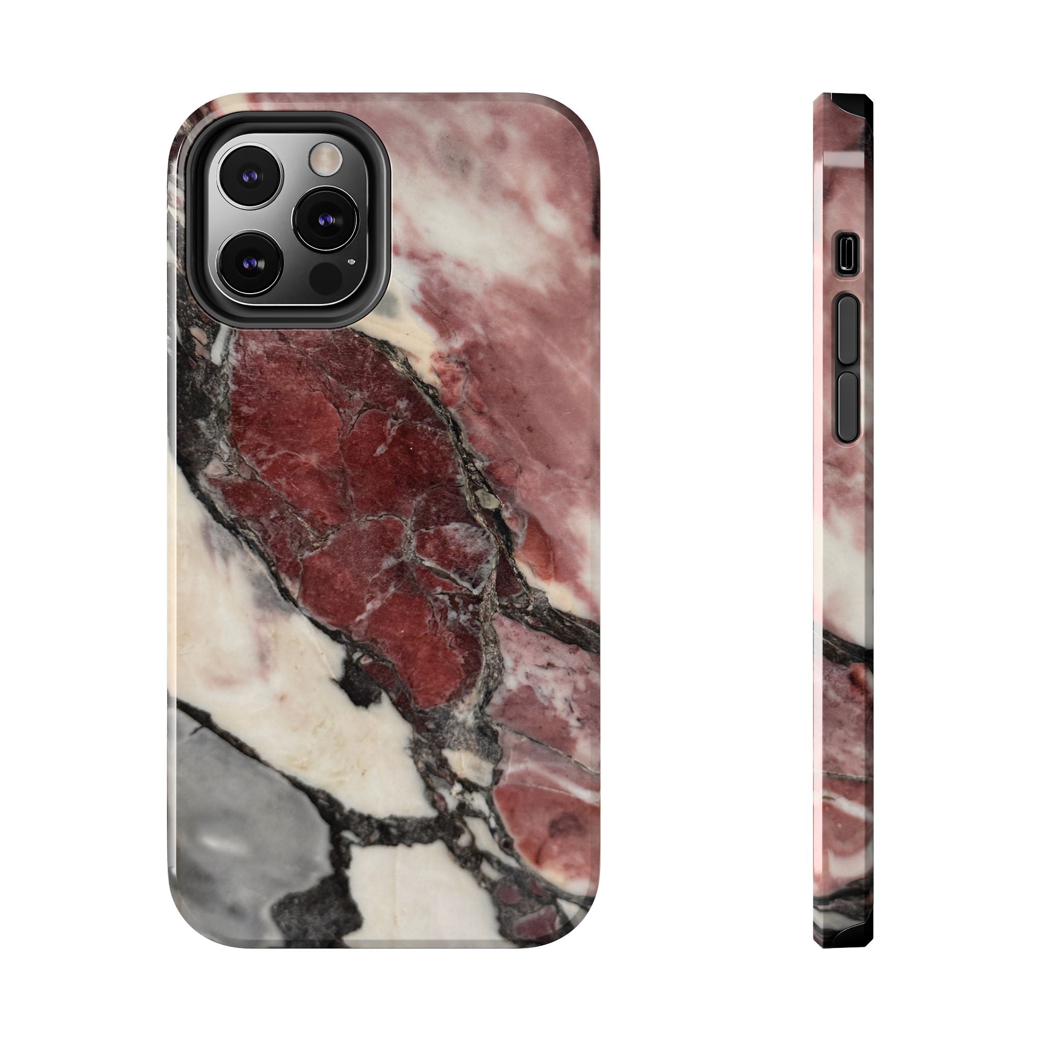 Red Marble Tough Phone Case — Protective Designer Phone Cover