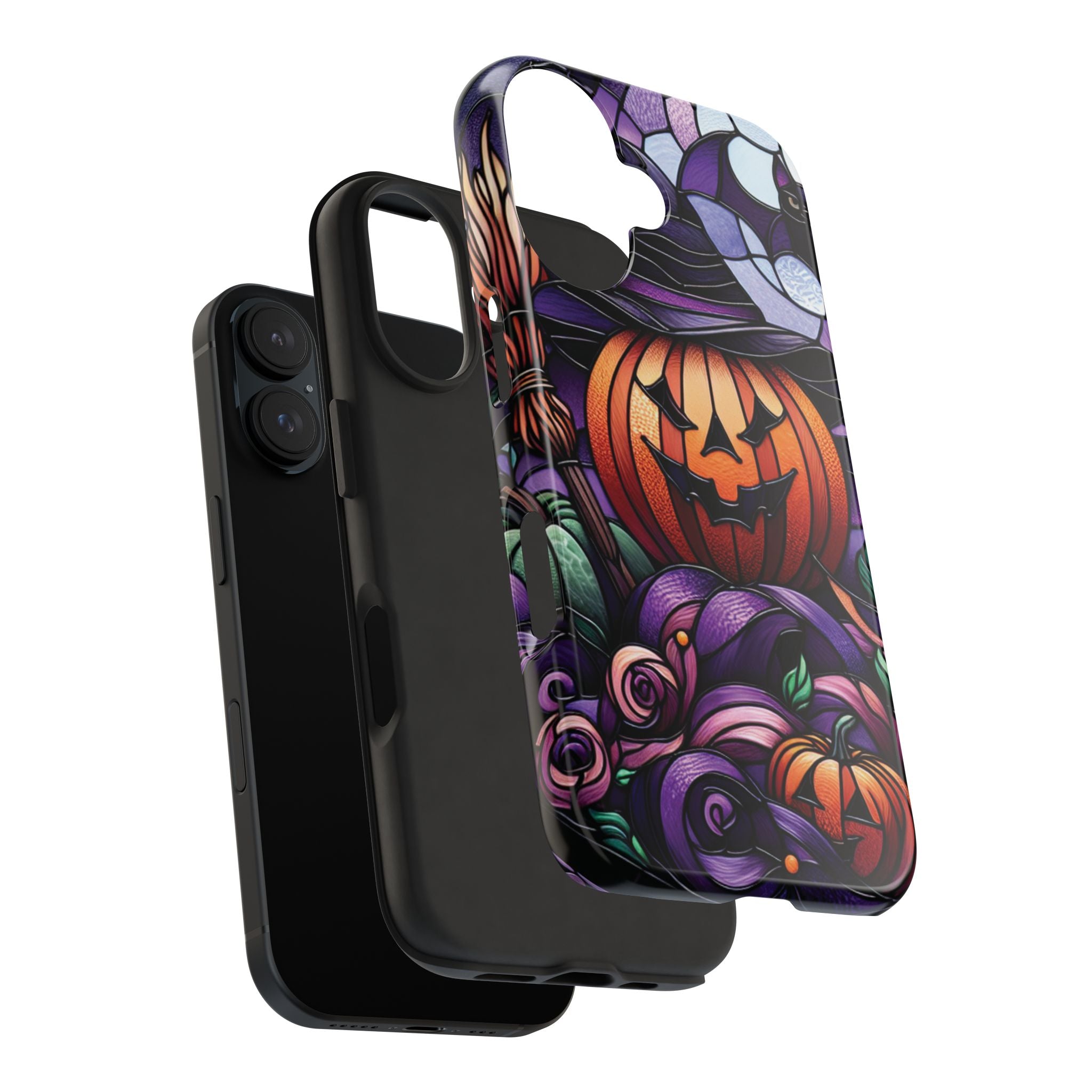 Halloween Jack-O'-Lantern Tough Phone Case — Spooky Pumpkin Witch Hat Design