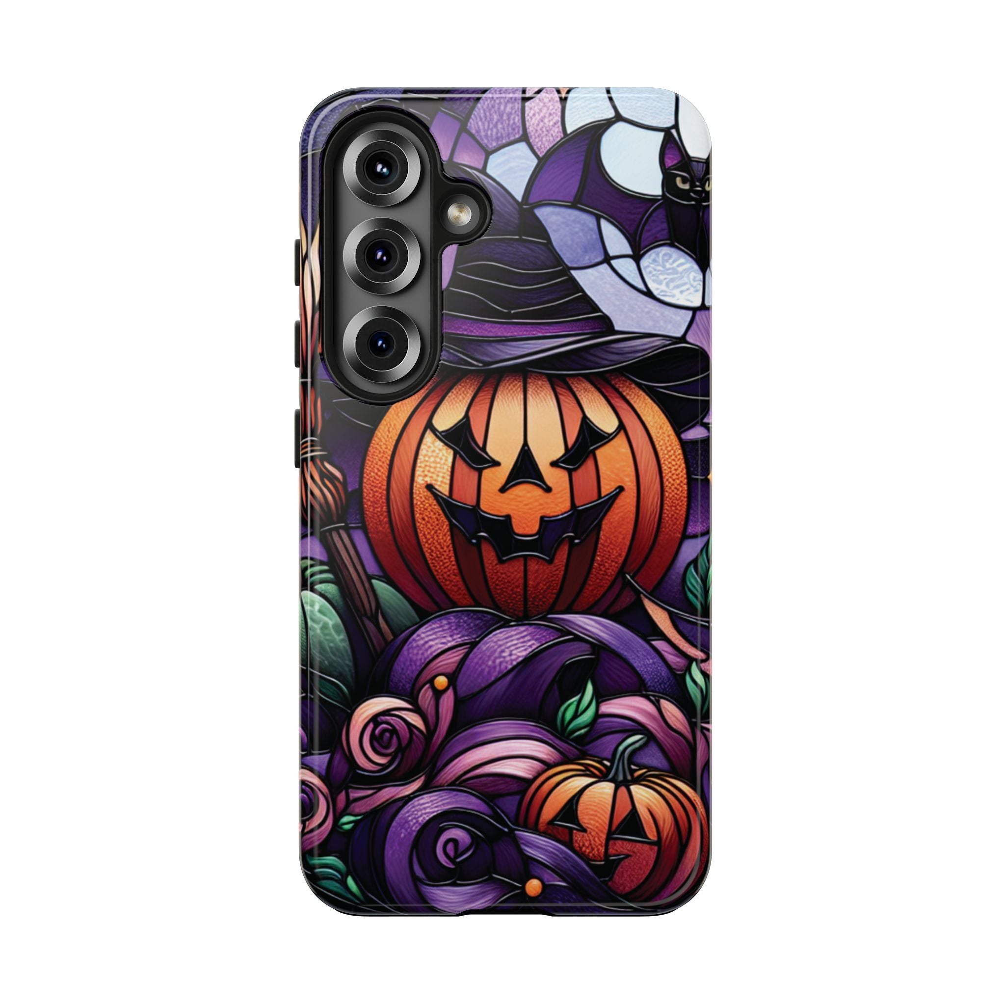 Halloween Jack-O'-Lantern Tough Phone Case — Spooky Pumpkin Witch Hat Design