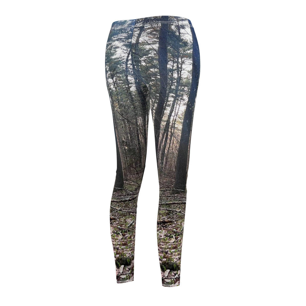 Forest Photo Print Leggings — Women’s Nature Scenic All-Over Print