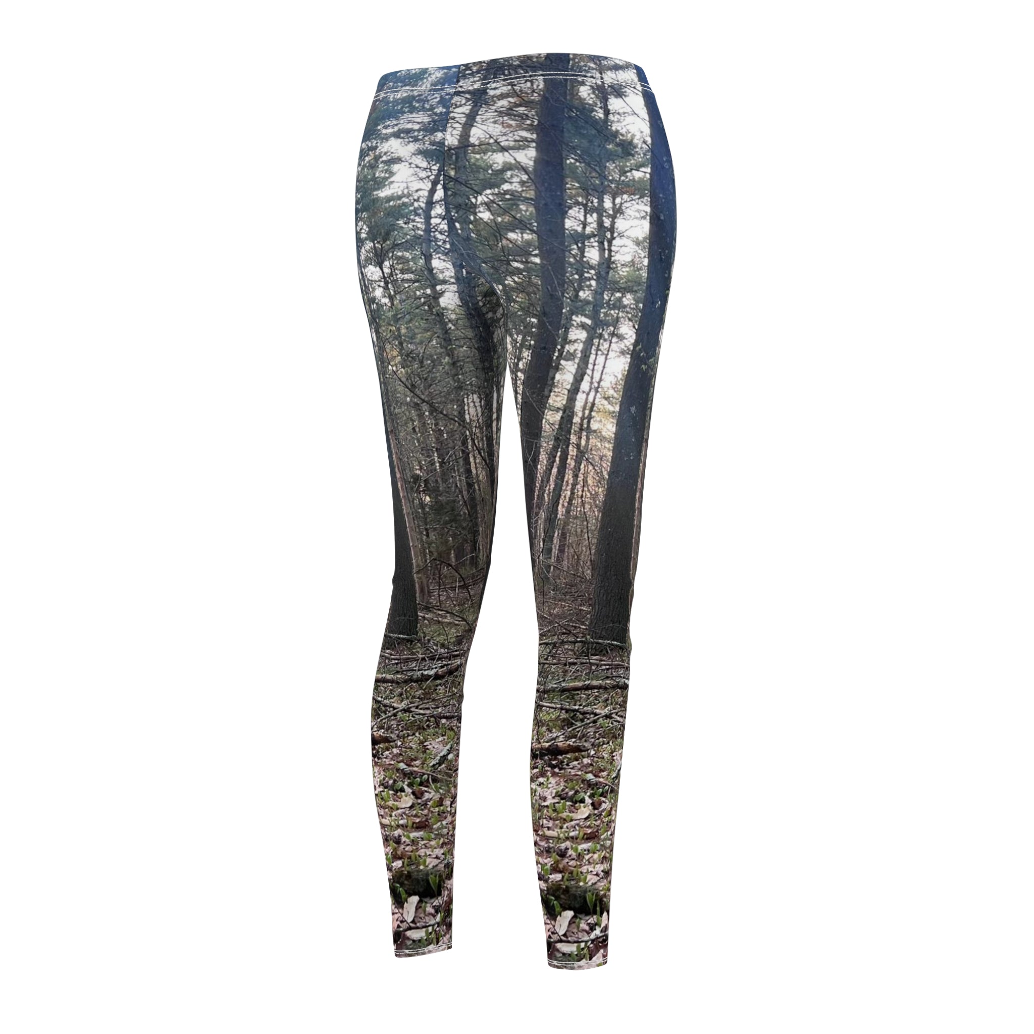 Forest Photo Print Leggings — Women’s Nature Scenic All-Over Print