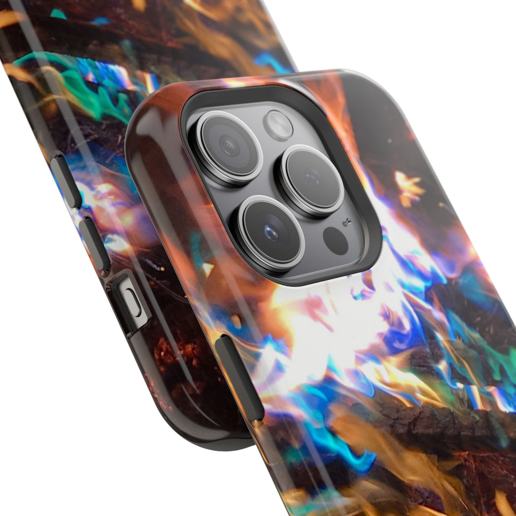Aurora Flame Phone Case - Magnetic Impact-Resistant iPhone Cover