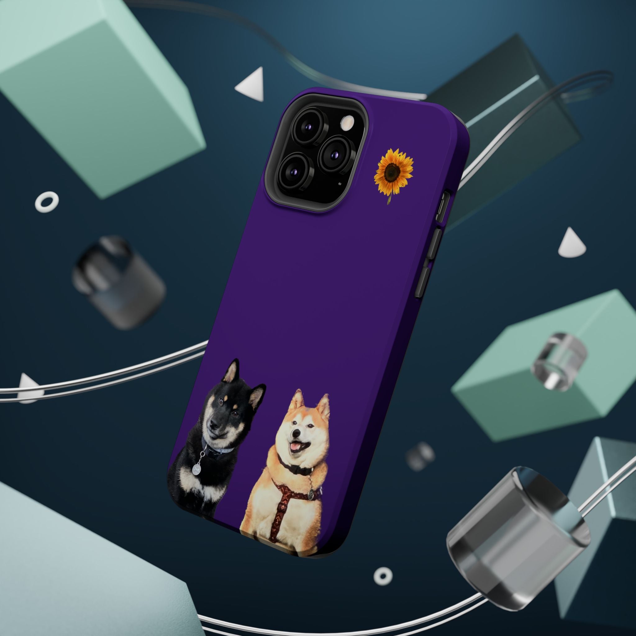 Shiba pair purple sunflower MagSafe Tough Cases