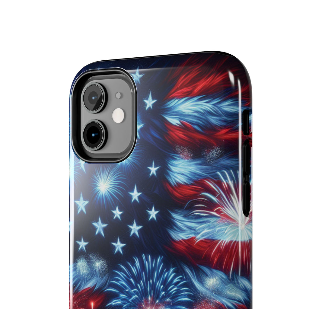 Patriotic Fireworks Phone Case, Independence Day, USA Pride, Tough Phone Cover, July 4th, Gift for Veterans