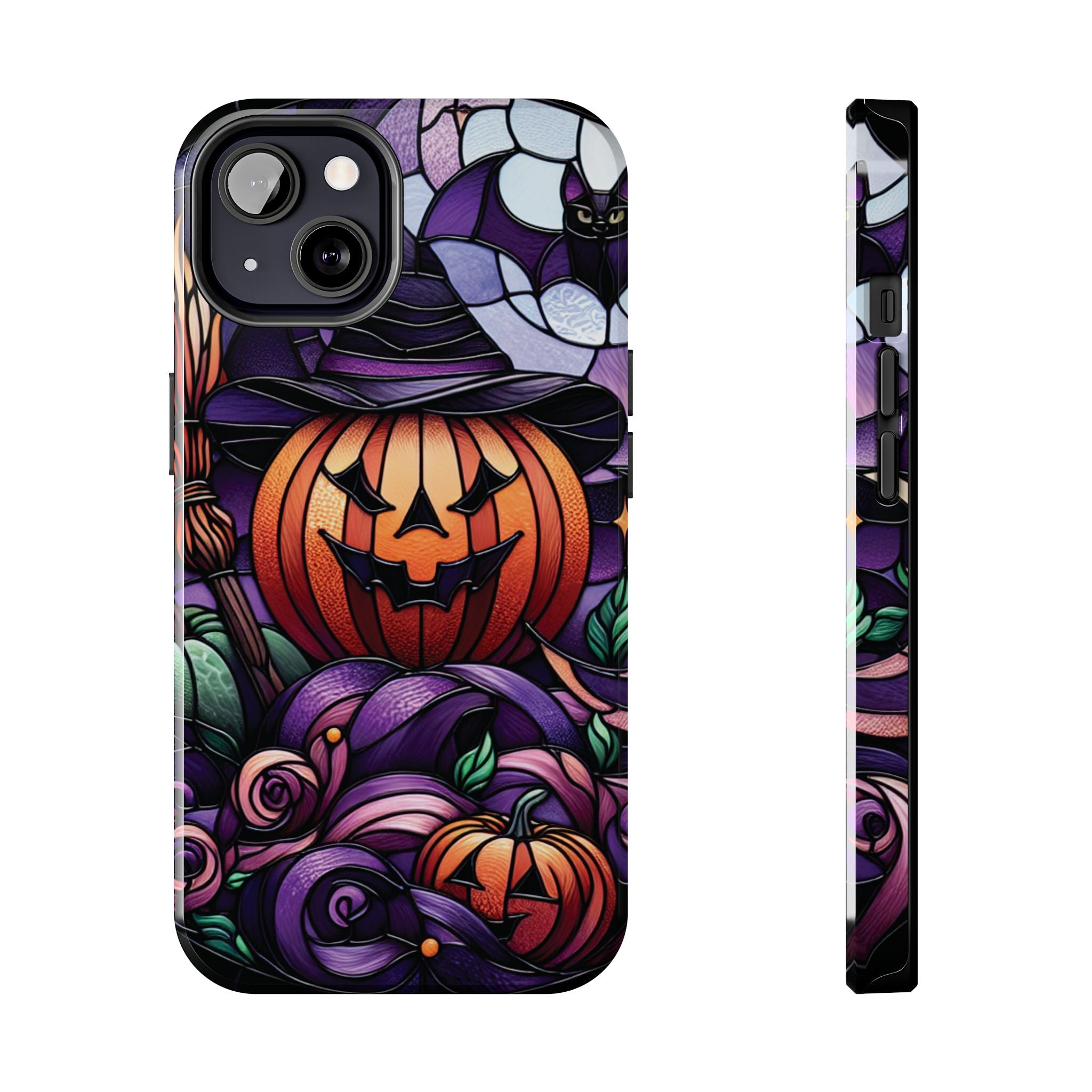 Halloween Jack-O'-Lantern Tough Phone Case — Spooky Pumpkin Witch Hat Design