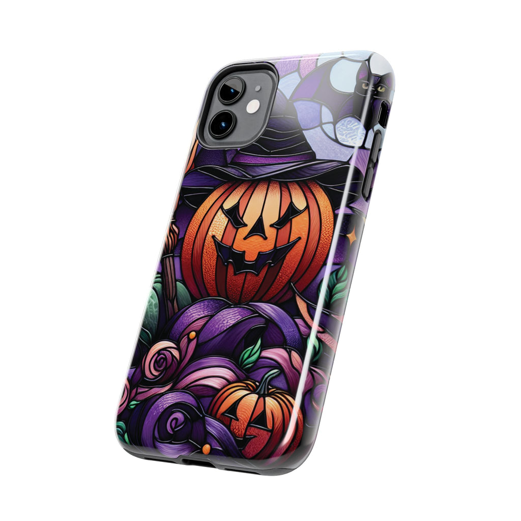 Halloween Jack-O'-Lantern Tough Phone Case — Spooky Pumpkin Witch Hat Design