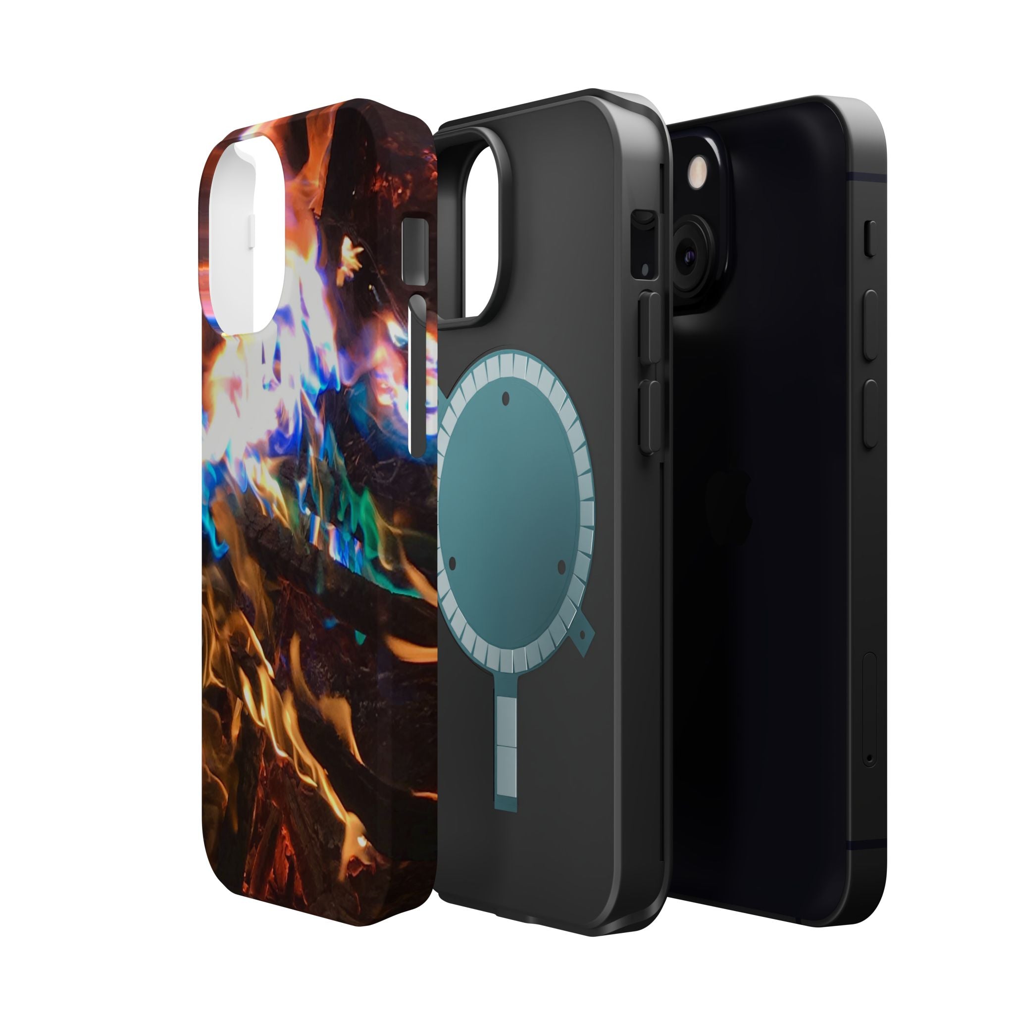 Aurora Flame Phone Case - Magnetic Impact-Resistant iPhone Cover