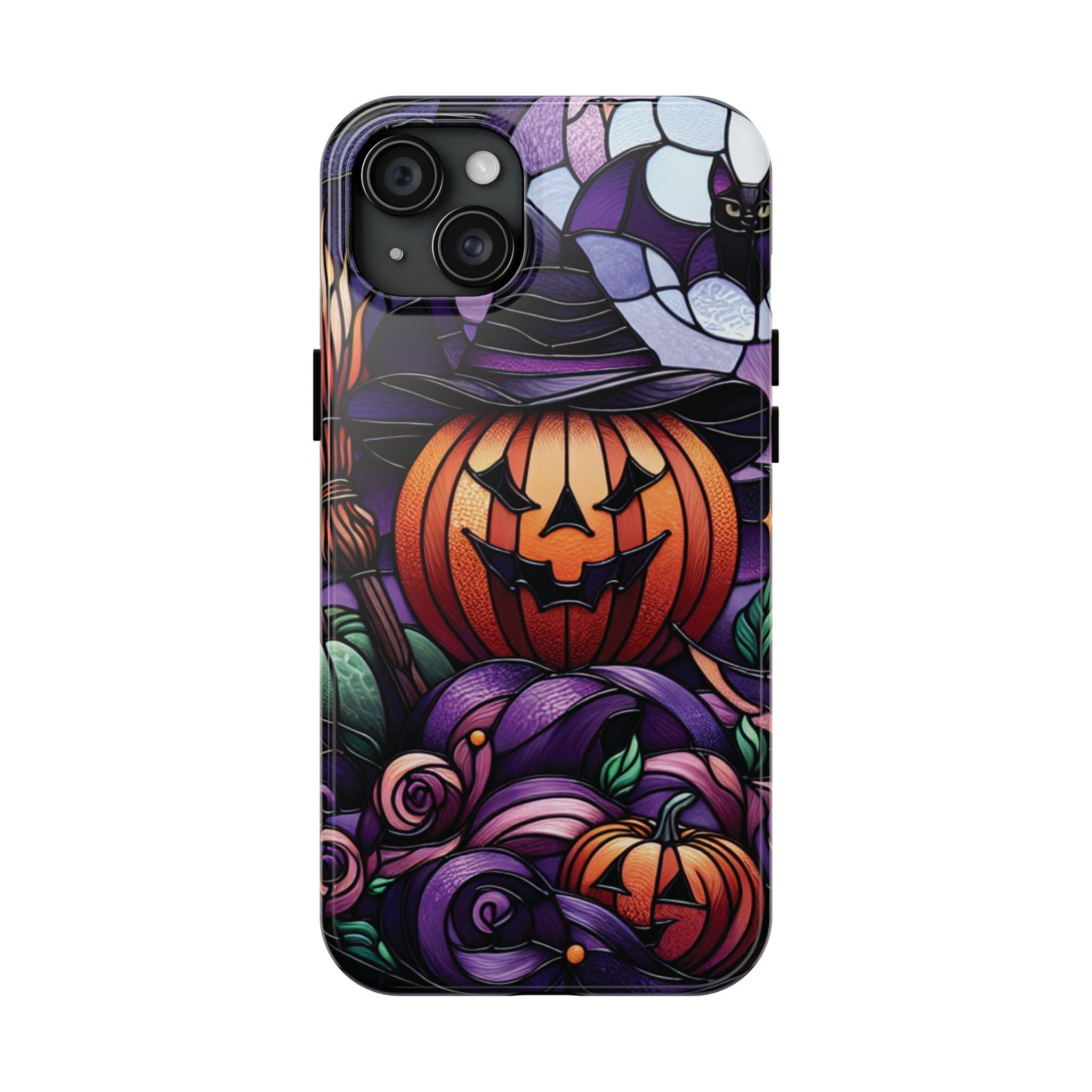 Halloween Jack-O'-Lantern Tough Phone Case — Spooky Pumpkin Witch Hat Design