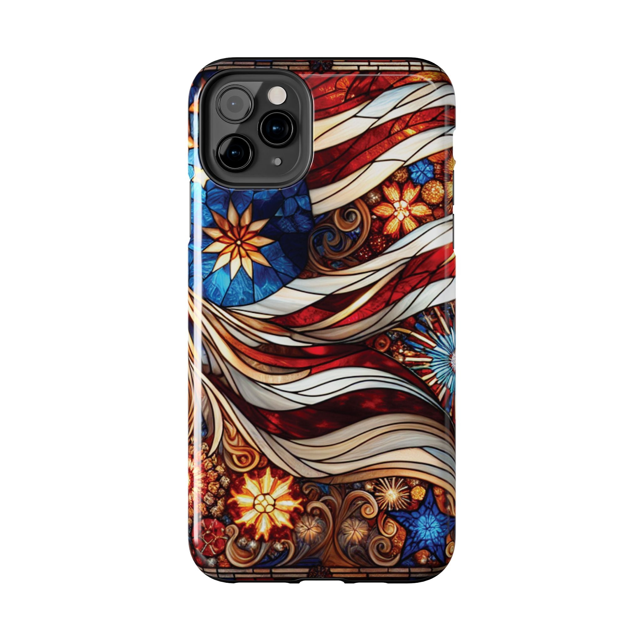 American by Nature Colorful Stained Glass Tough Phone Cases | Unique iPhone Covers, Protective Cases, Vibrant Designs, Gifts for Him/Her