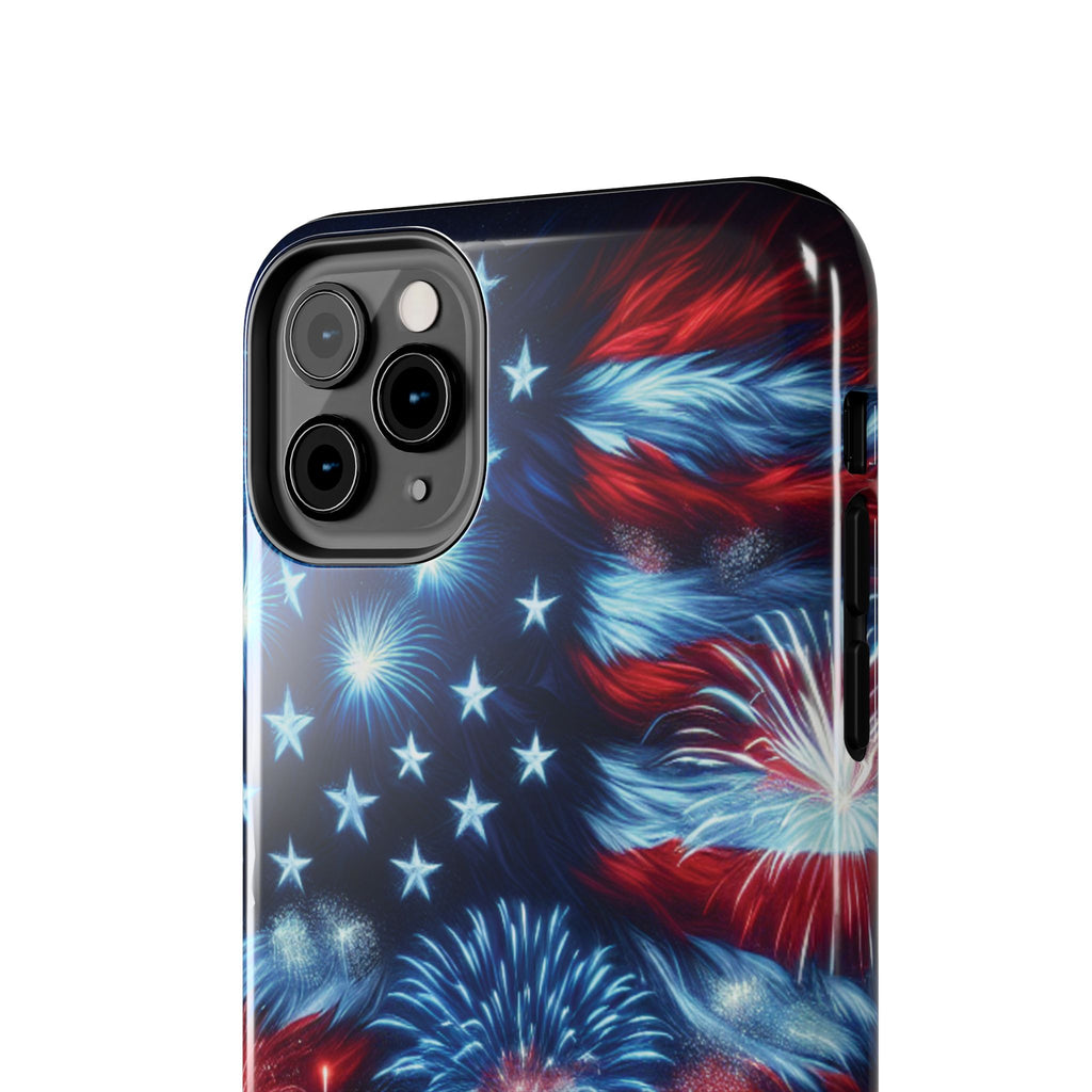 Patriotic Fireworks Phone Case, Independence Day, USA Pride, Tough Phone Cover, July 4th, Gift for Veterans