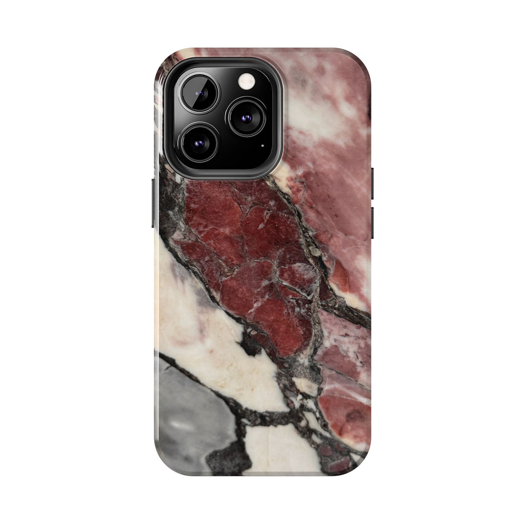 Red Marble Tough Phone Case — Protective Designer Phone Cover