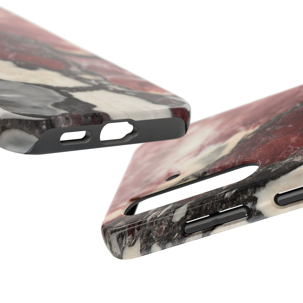 Red Marble Tough Phone Case — Protective Designer Phone Cover