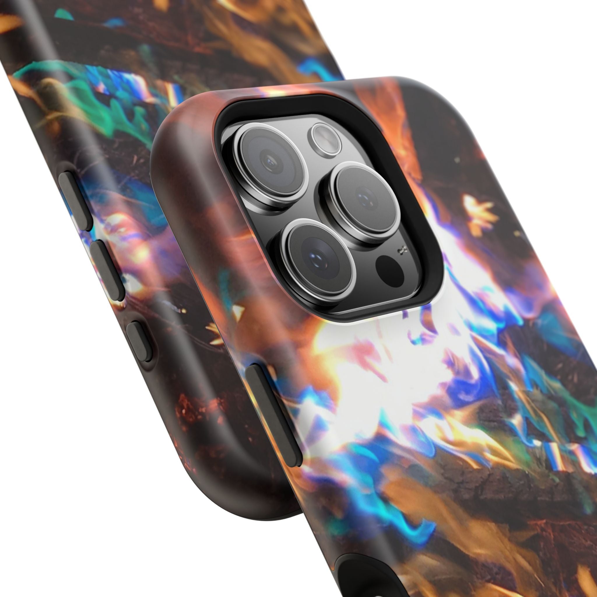 Aurora Flame Phone Case - Magnetic Impact-Resistant iPhone Cover