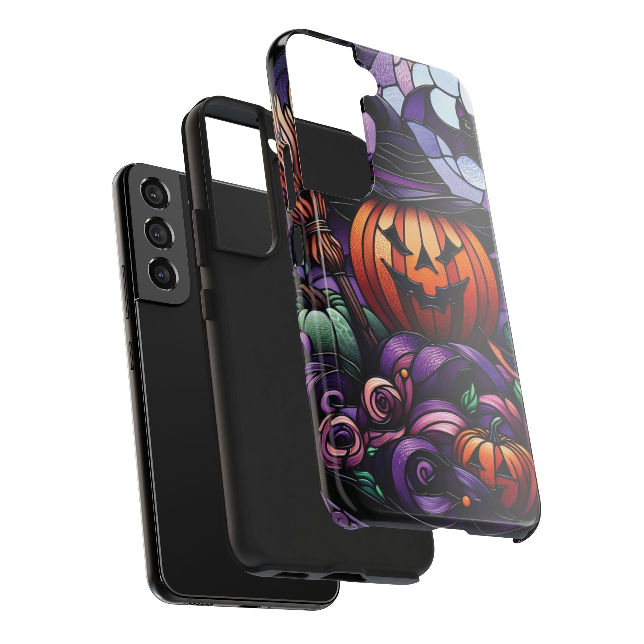 Halloween Jack-O'-Lantern Tough Phone Case — Spooky Pumpkin Witch Hat Design