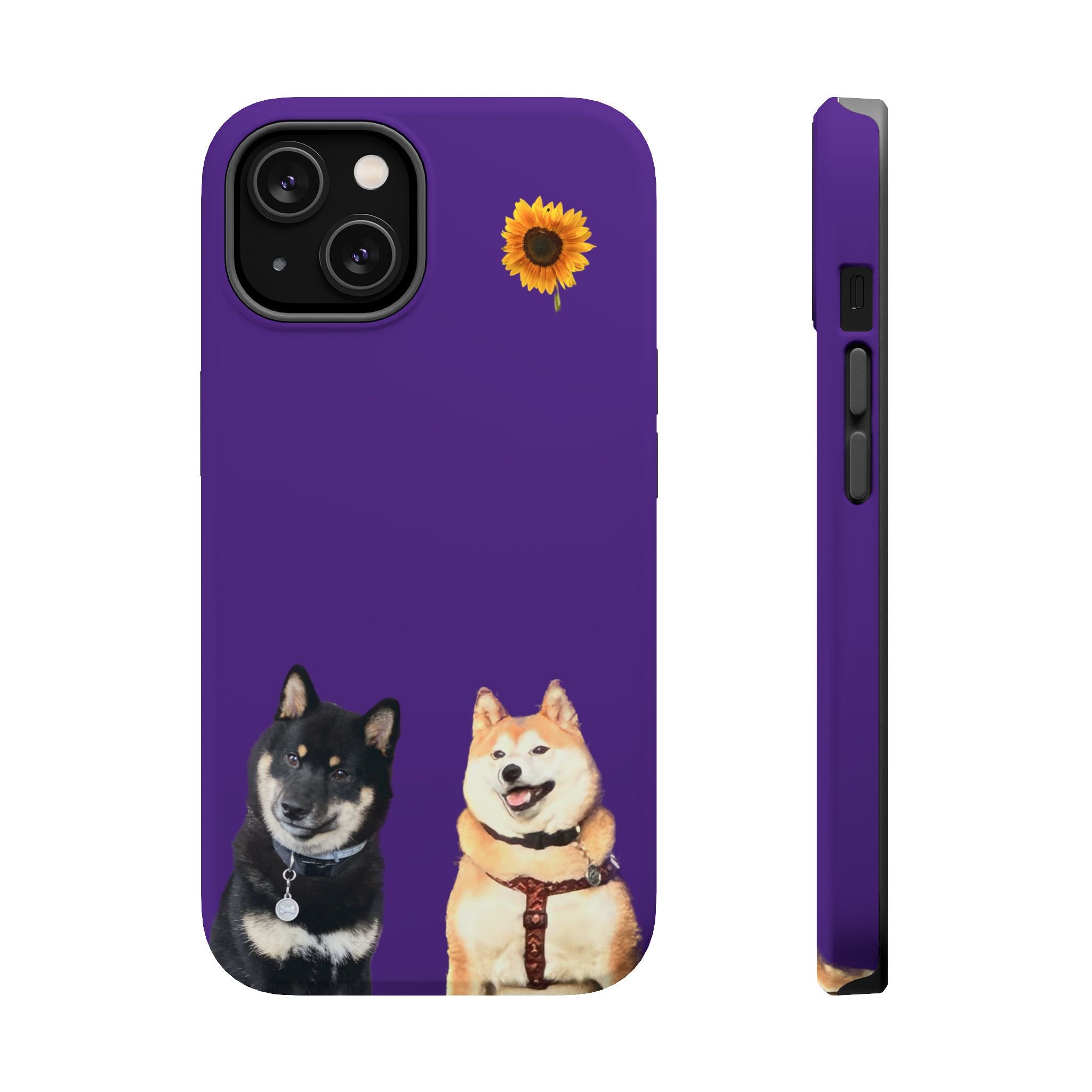 Shiba pair purple sunflower MagSafe Tough Cases