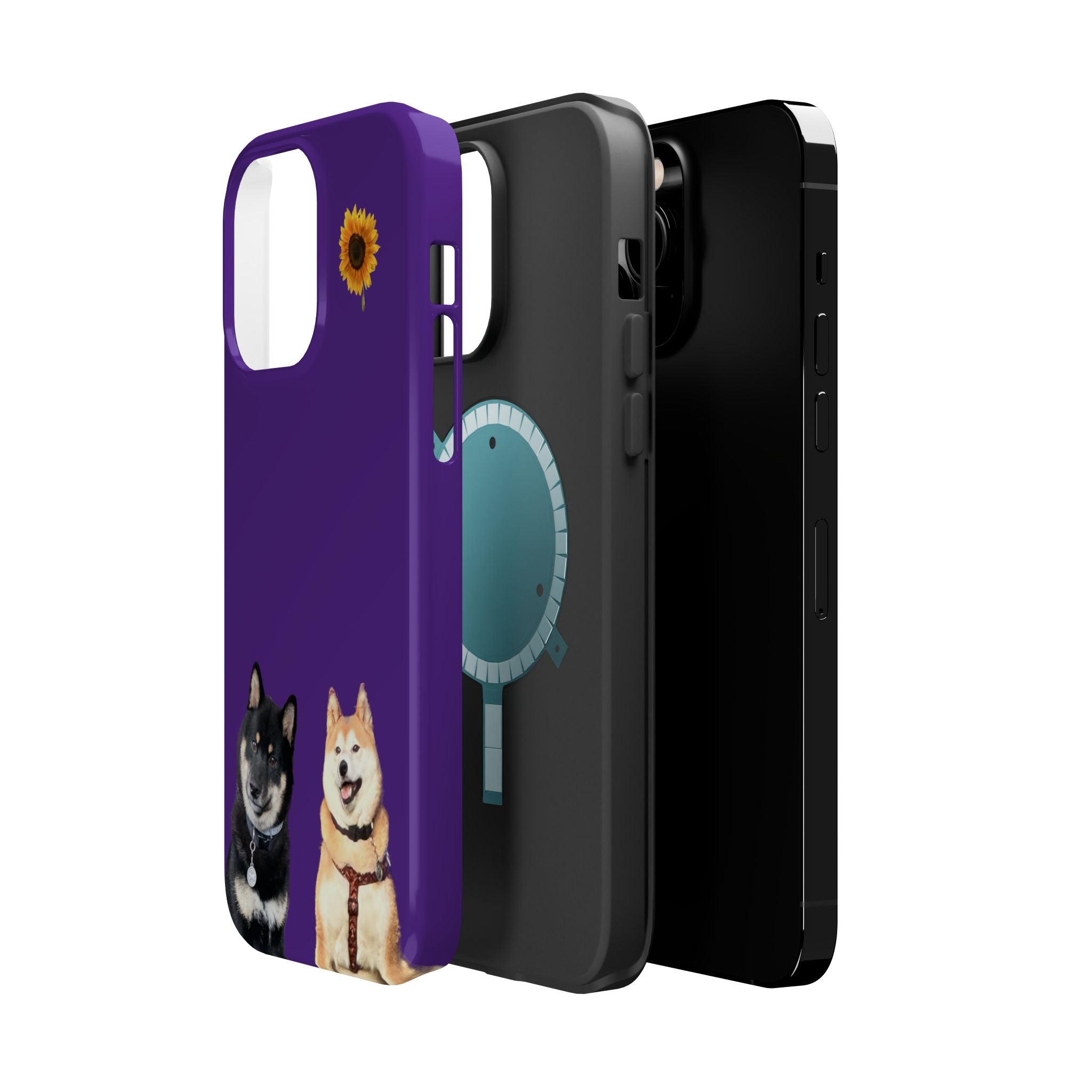 Shiba pair purple sunflower MagSafe Tough Cases