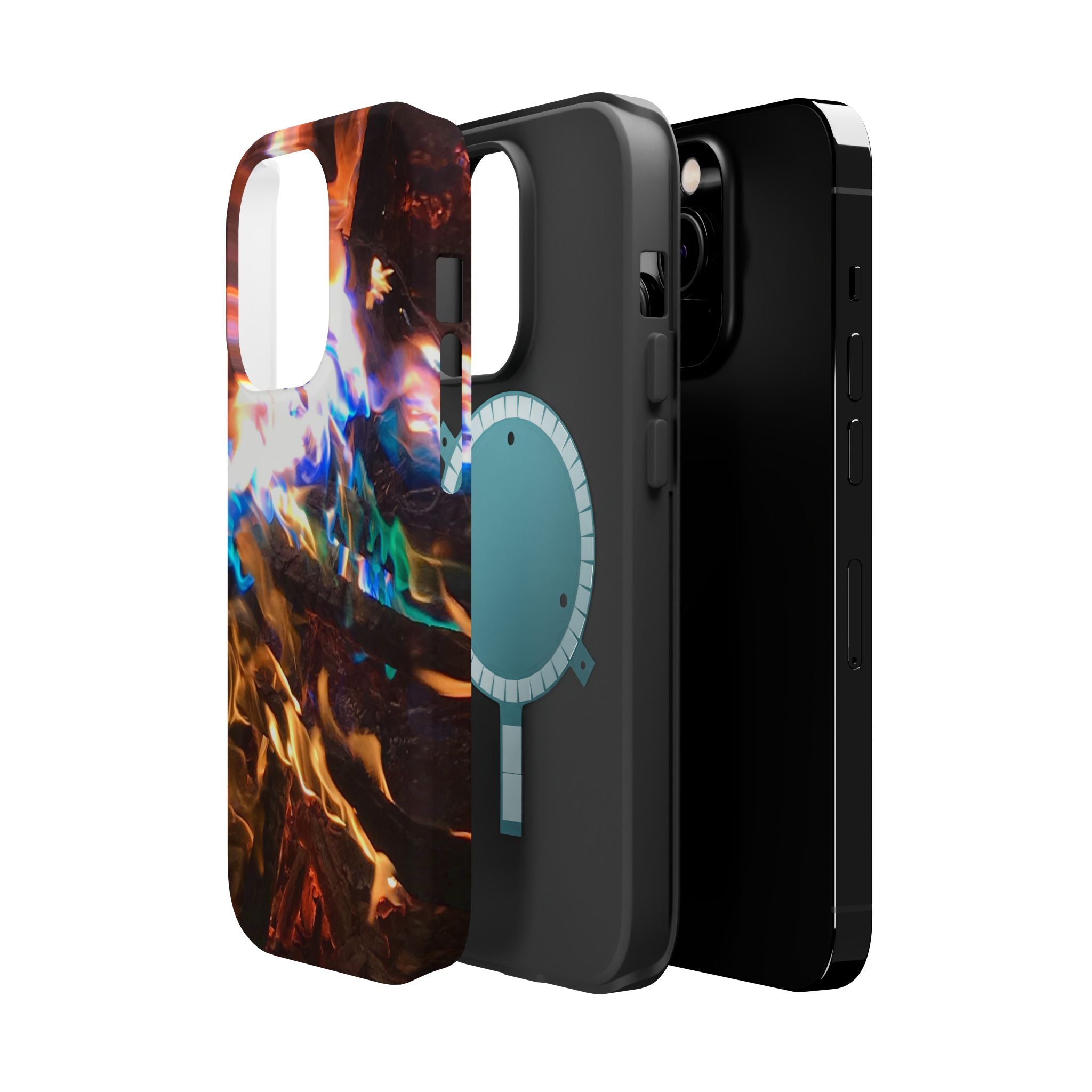 Aurora Flame Phone Case - Magnetic Impact-Resistant iPhone Cover