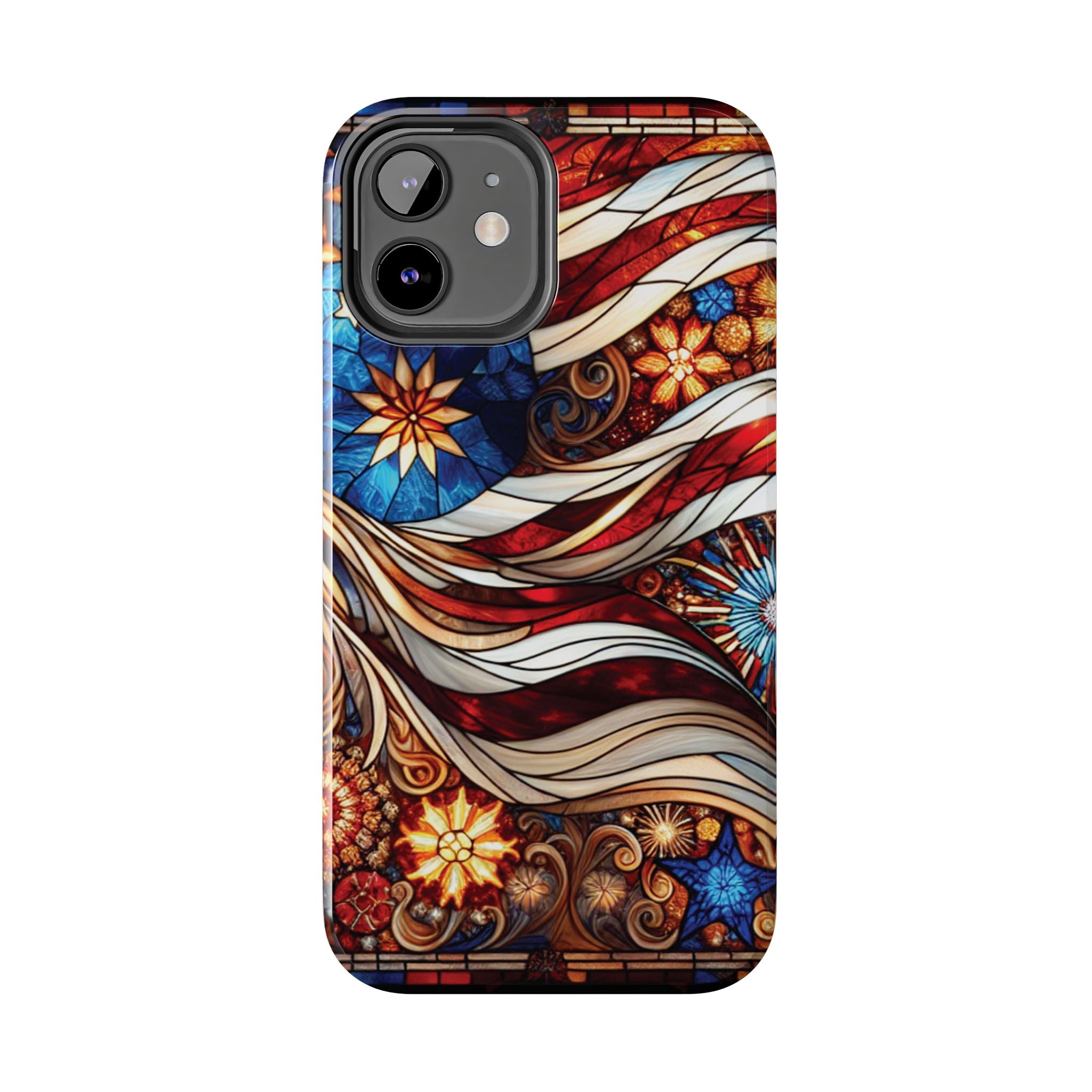 American by Nature Colorful Stained Glass Tough Phone Cases | Unique iPhone Covers, Protective Cases, Vibrant Designs, Gifts for Him/Her
