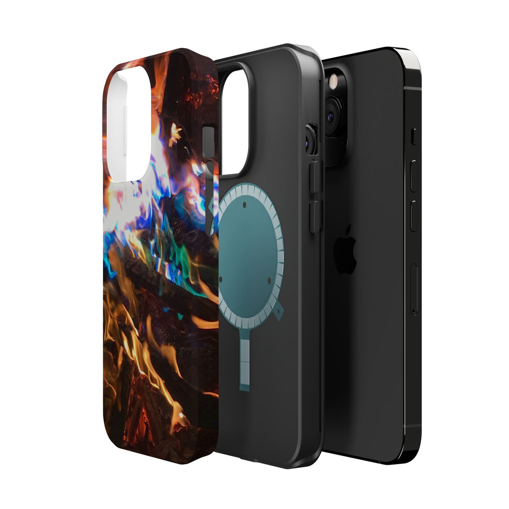 Aurora Flame Phone Case - Magnetic Impact-Resistant iPhone Cover
