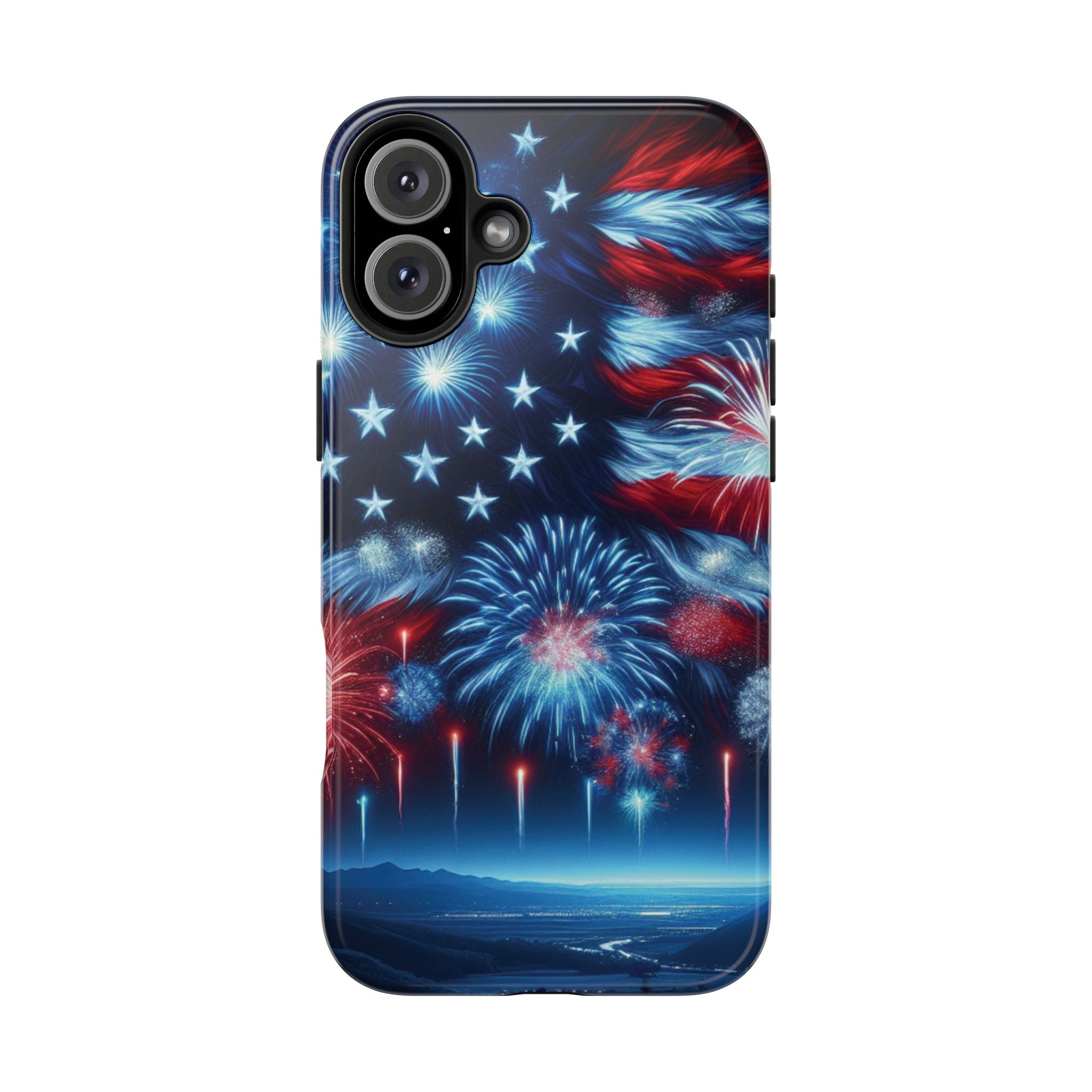 Patriotic Fireworks Phone Case, Independence Day, USA Pride, Tough Phone Cover, July 4th, Gift for Veterans