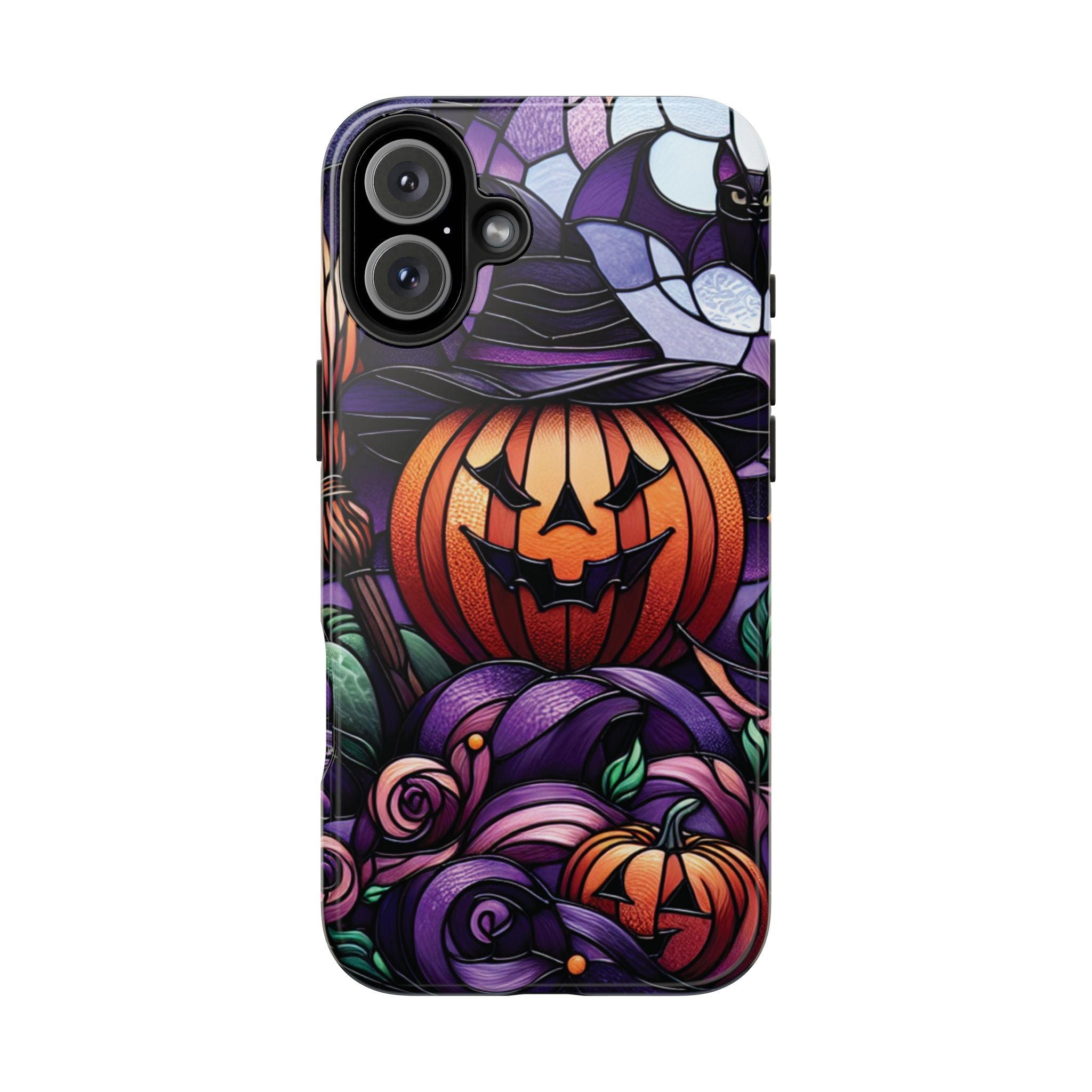 Halloween Jack-O'-Lantern Tough Phone Case — Spooky Pumpkin Witch Hat Design