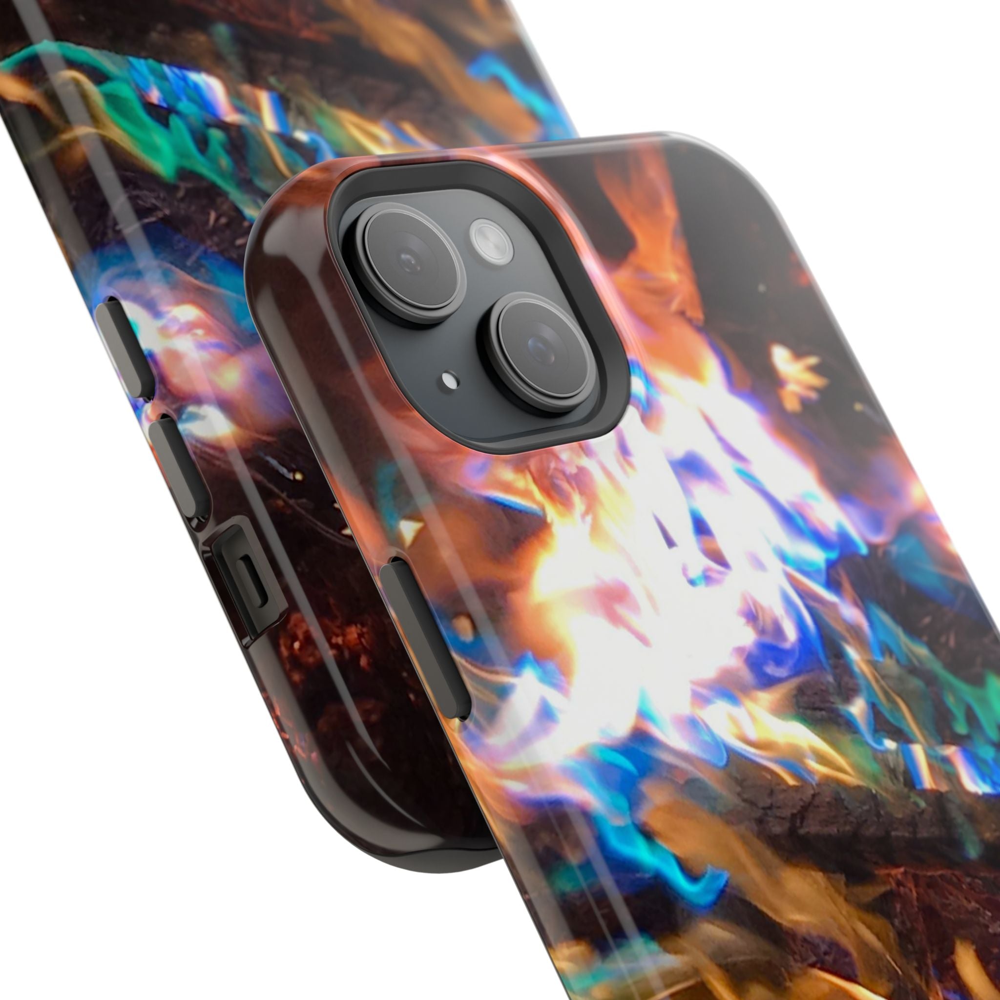Aurora Flame Phone Case - Magnetic Impact-Resistant iPhone Cover