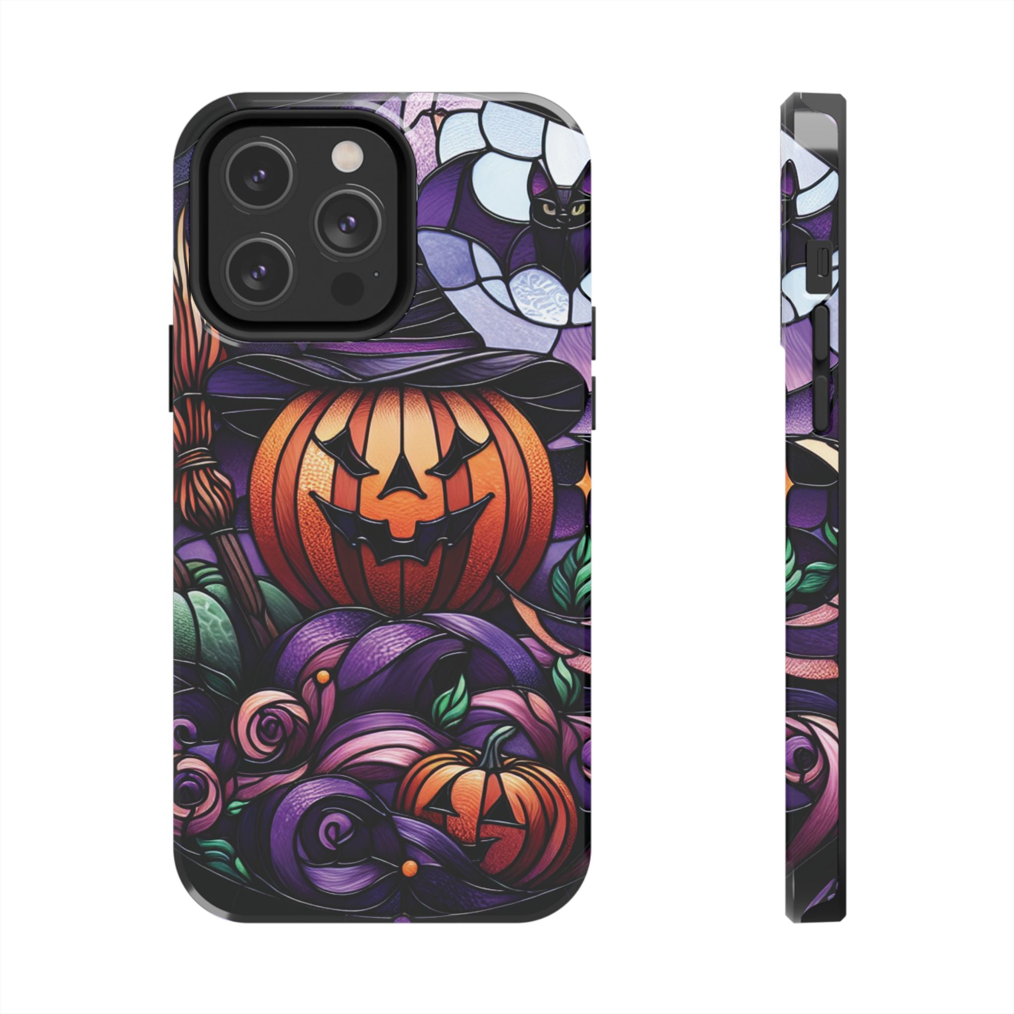 Halloween Jack-O'-Lantern Tough Phone Case — Spooky Pumpkin Witch Hat Design