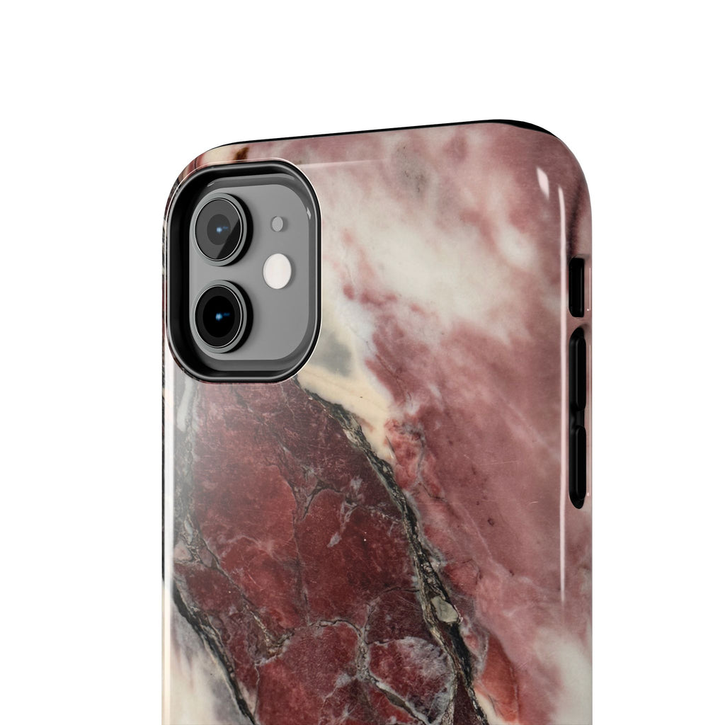 Red Marble Tough Phone Case — Protective Designer Phone Cover