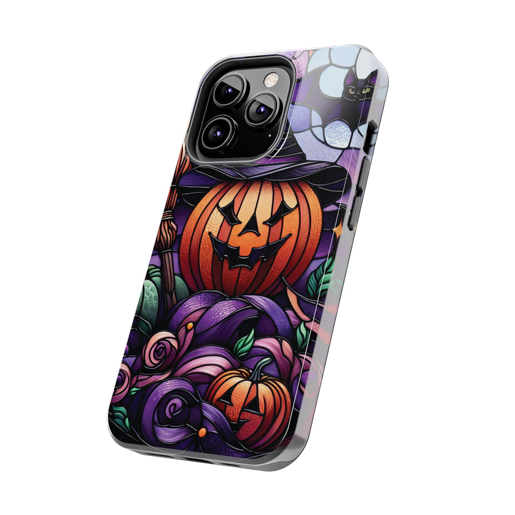 Halloween Jack-O'-Lantern Tough Phone Case — Spooky Pumpkin Witch Hat Design