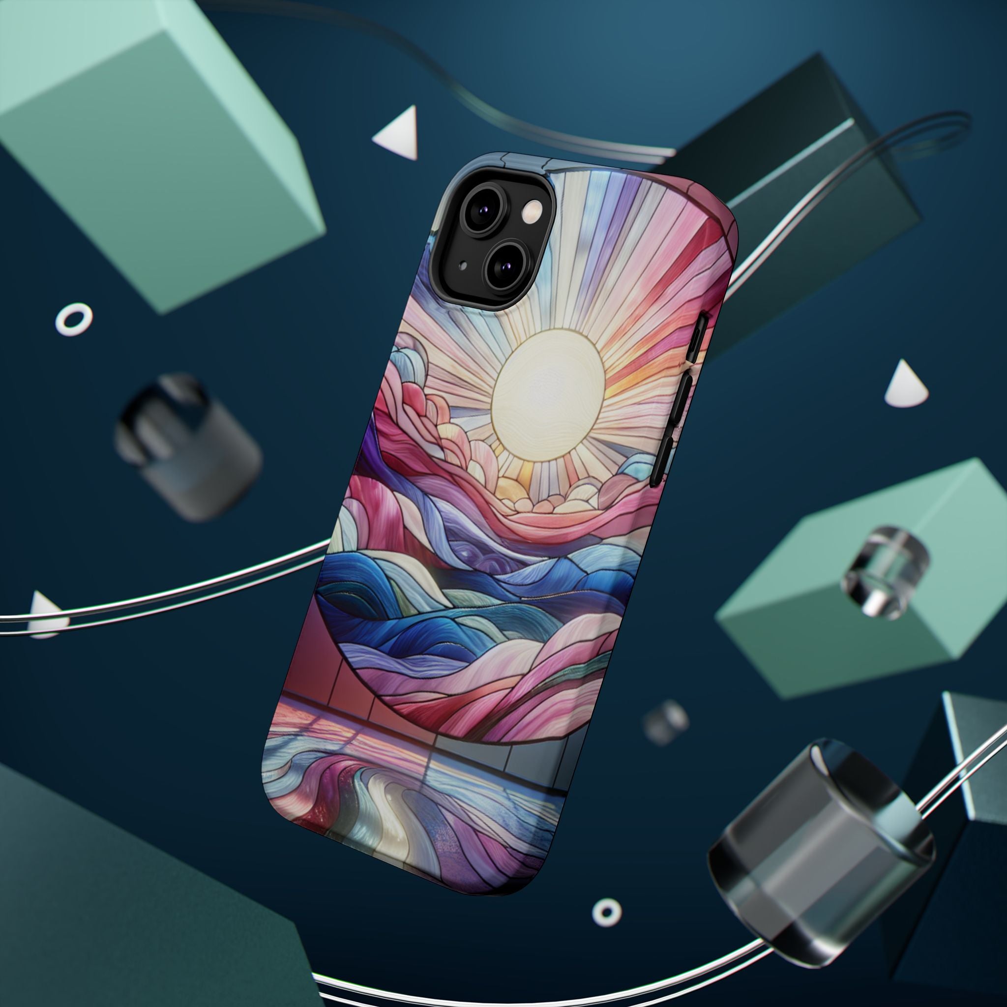 Magnet Tough Cases - Sunrise Stained Glass Design