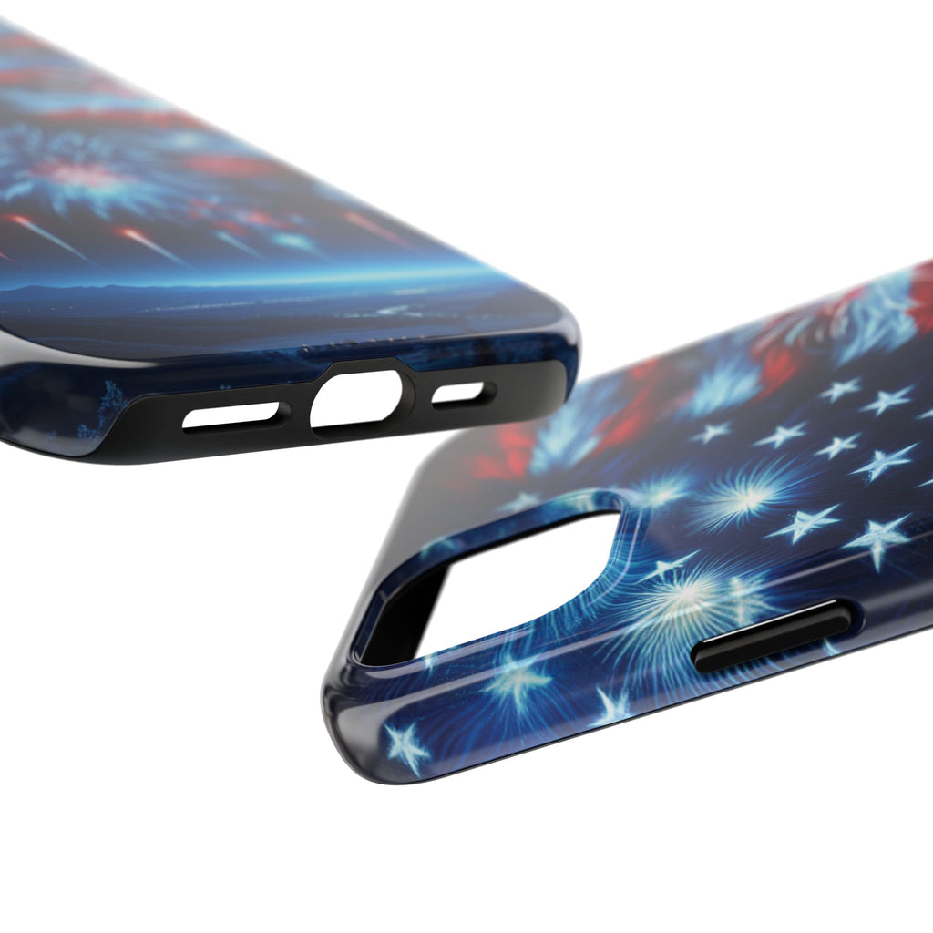 Patriotic Fireworks Phone Case, Independence Day, USA Pride, Tough Phone Cover, July 4th, Gift for Veterans