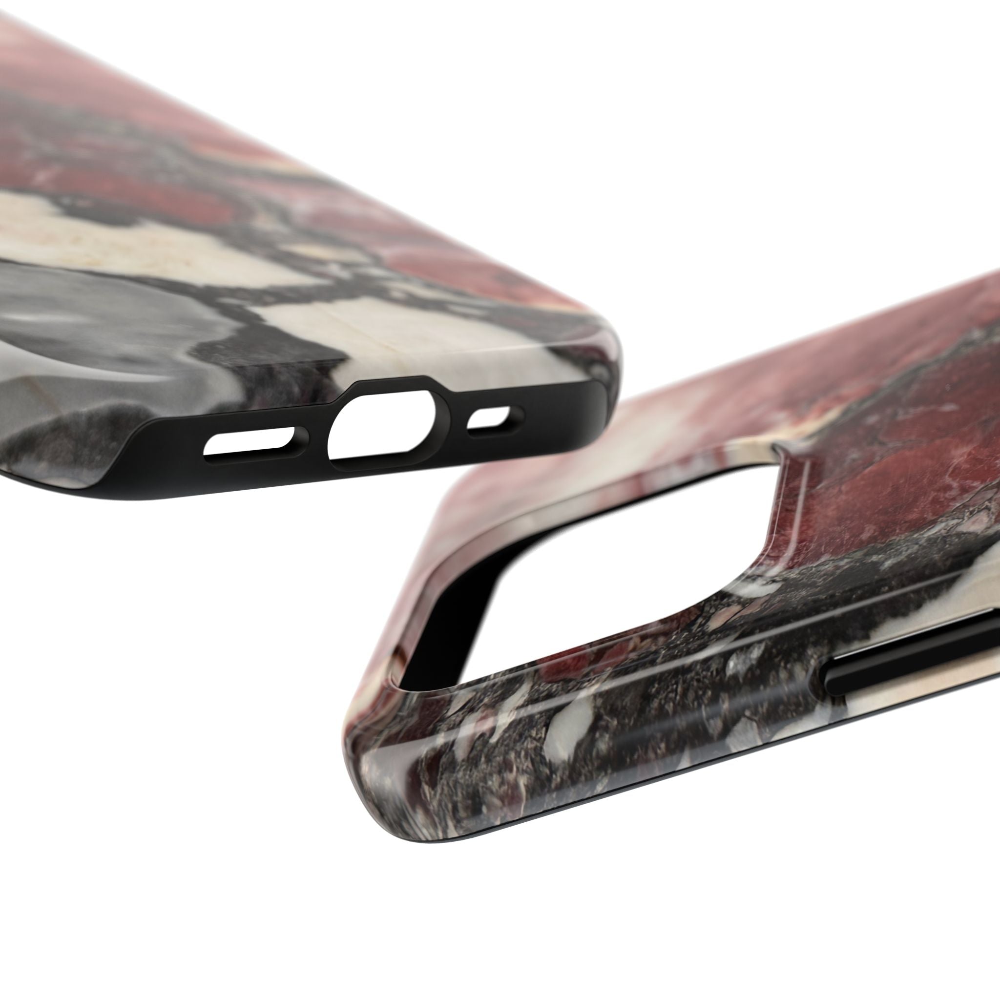 Red Marble Tough Phone Case — Protective Designer Phone Cover