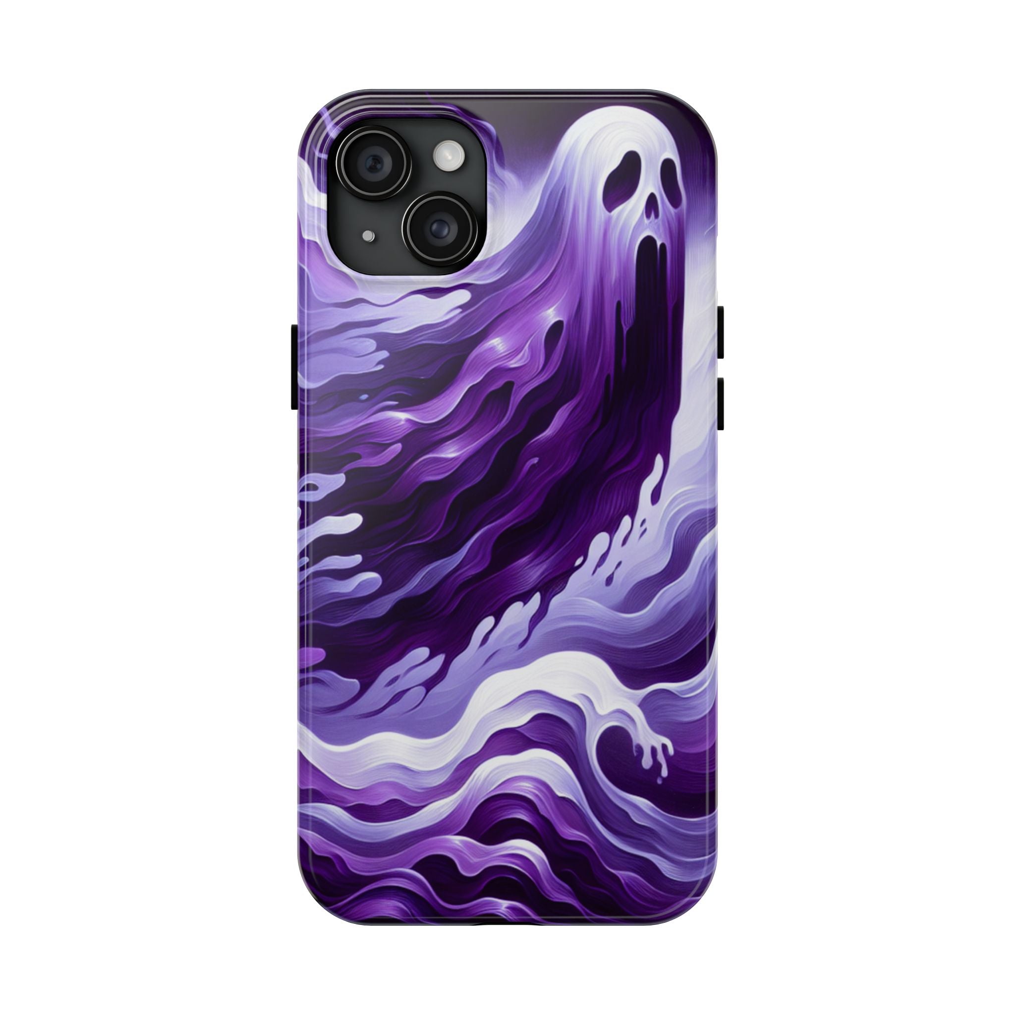 Purple wavey ghosts! - Tough Phone Cases