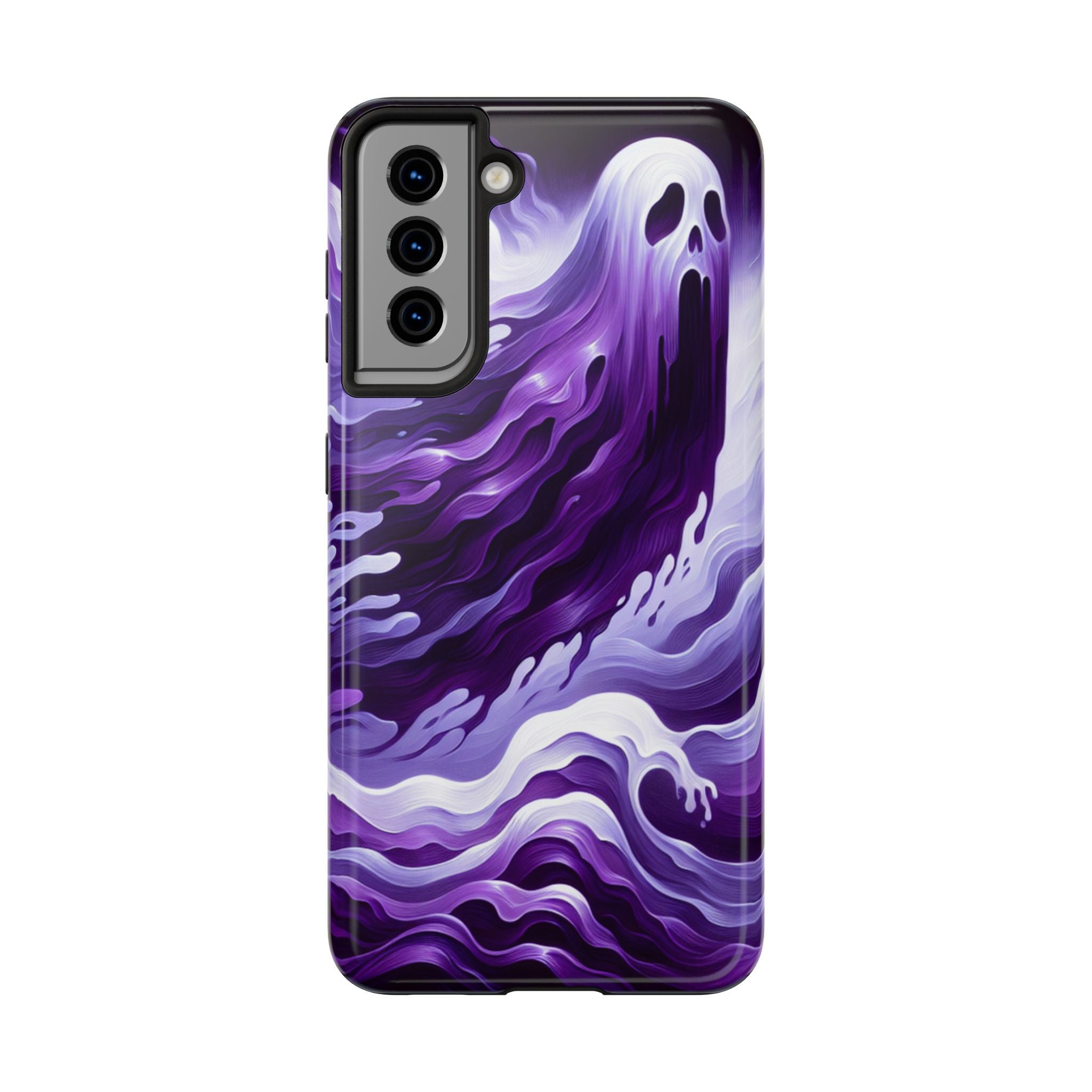 Purple wavey ghosts! - Tough Phone Cases