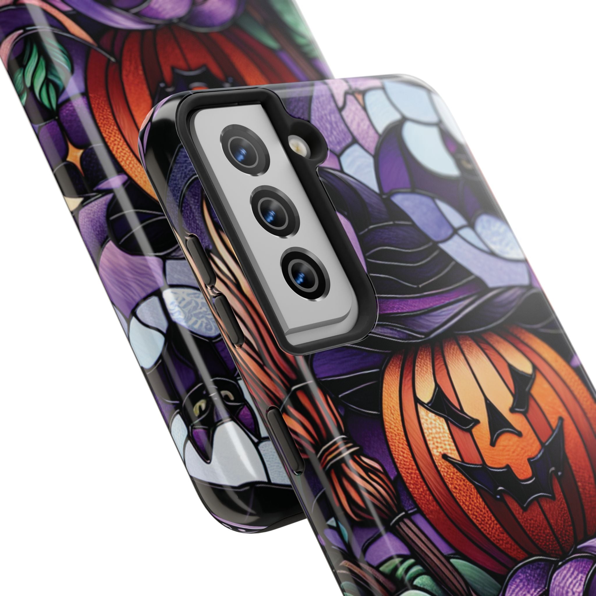 Halloween Jack-O'-Lantern Tough Phone Case — Spooky Pumpkin Witch Hat Design