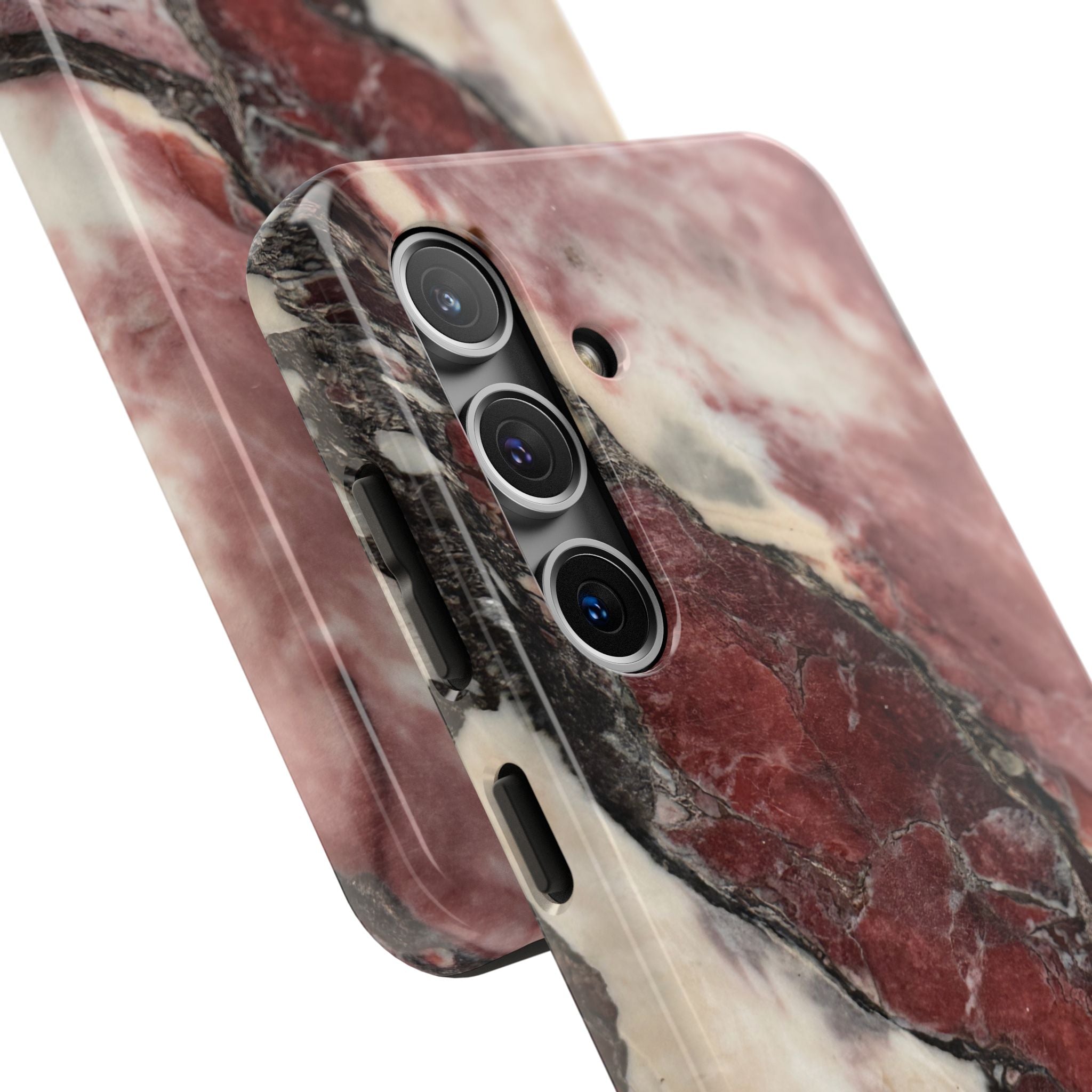 Red Marble Tough Phone Case — Protective Designer Phone Cover