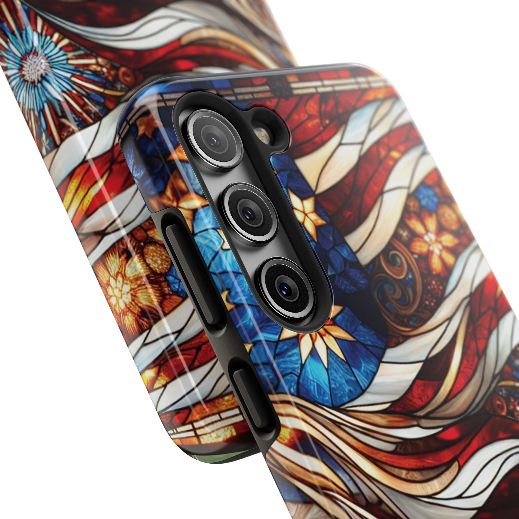 American by Nature Colorful Stained Glass Tough Phone Cases | Unique iPhone Covers, Protective Cases, Vibrant Designs, Gifts for Him/Her