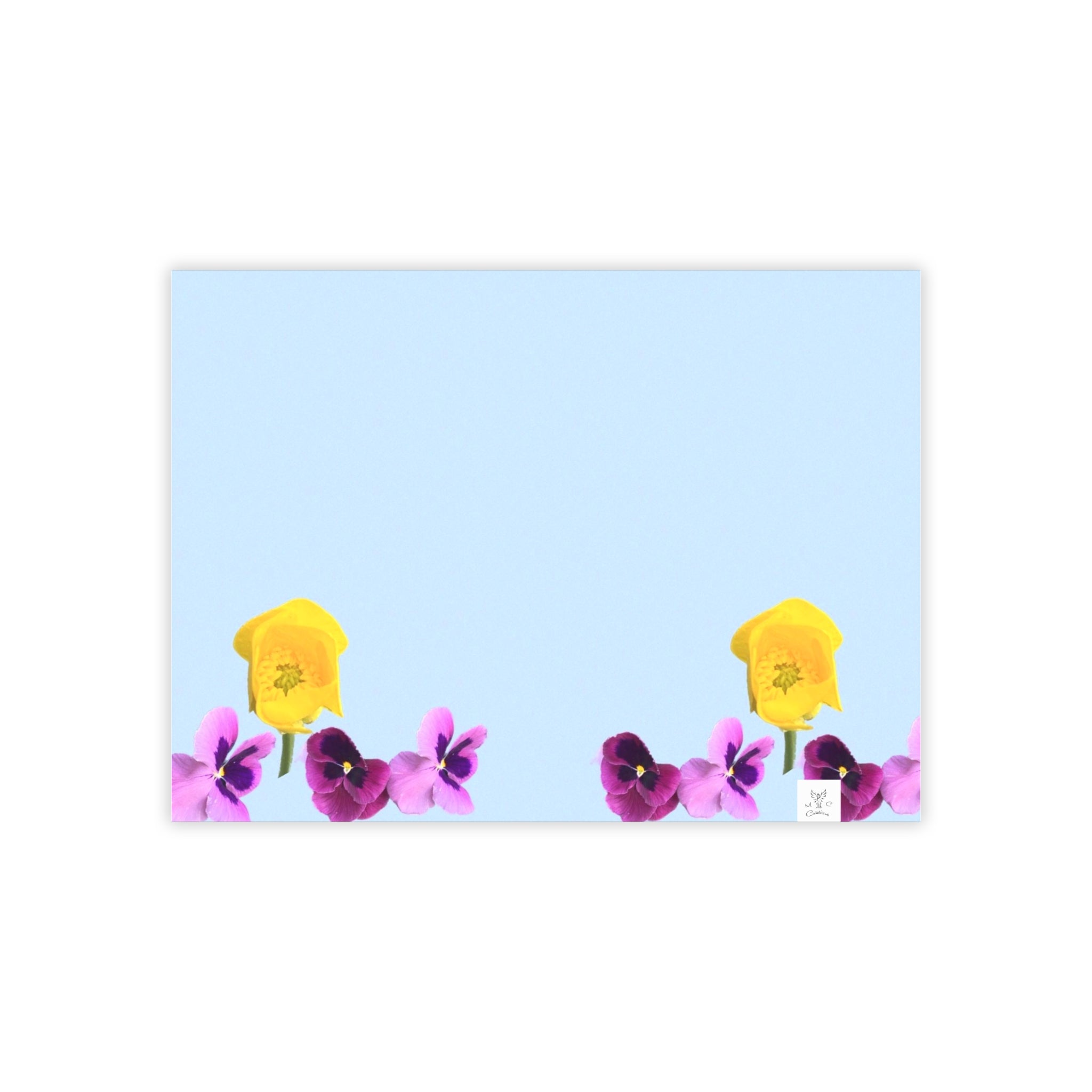 Spring Time Flowers Blue Post-it® Note Pads