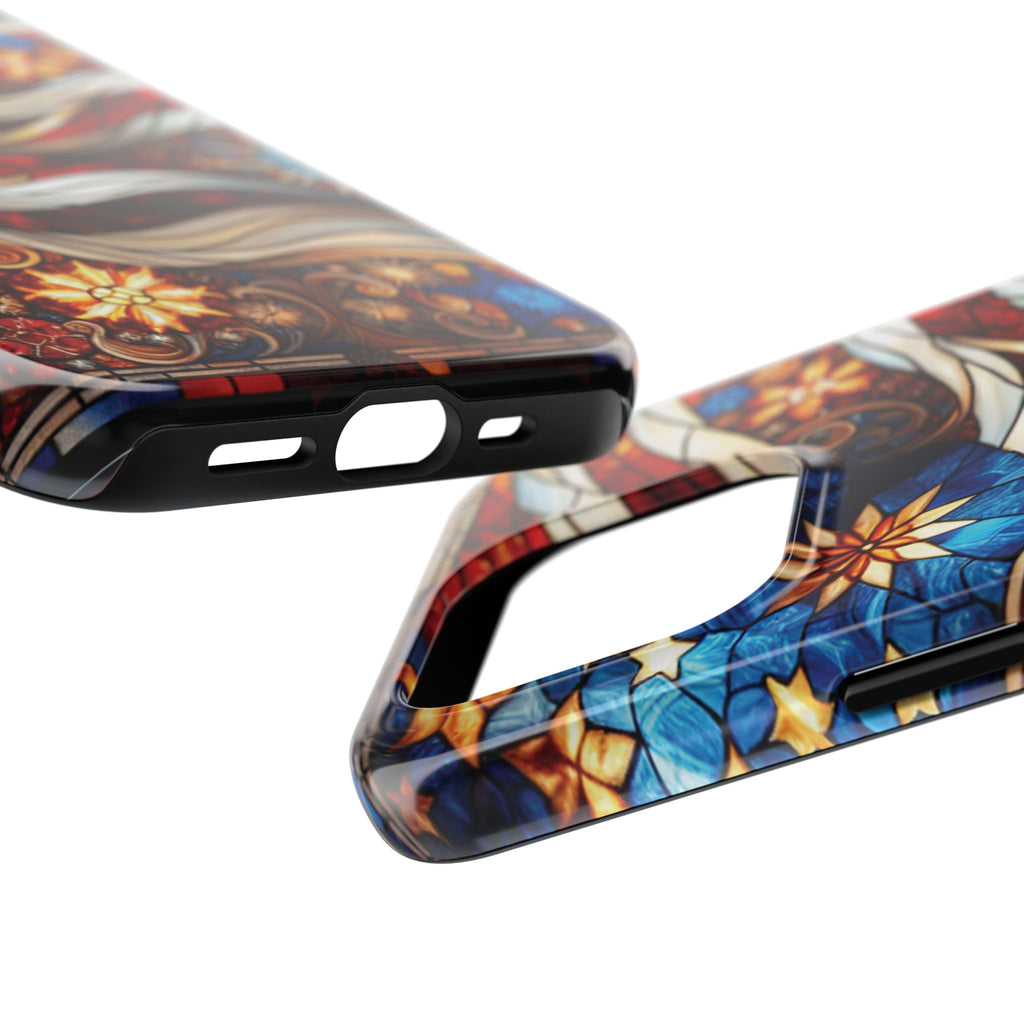 American by Nature Colorful Stained Glass Tough Phone Cases | Unique iPhone Covers, Protective Cases, Vibrant Designs, Gifts for Him/Her